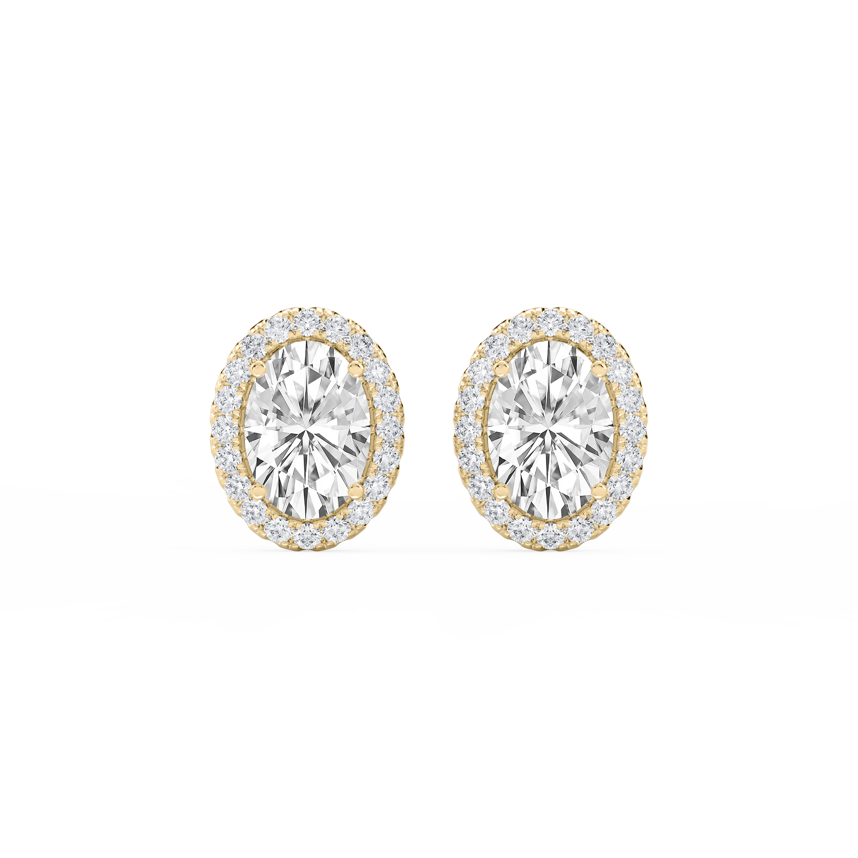 Lovea Pia Ohrstecker – Ovalschliff – Gelbgold