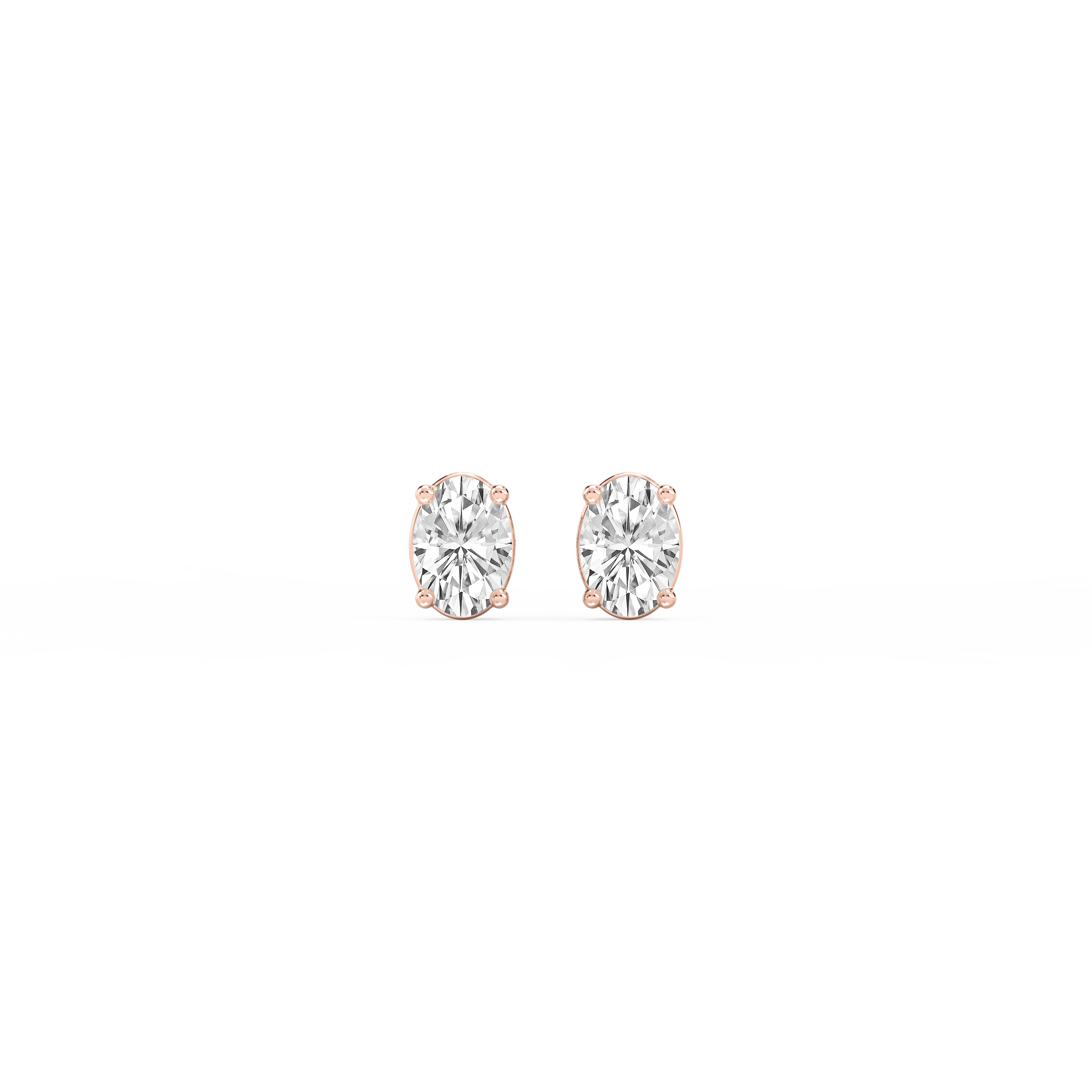 Lovea Mia Ohrstecker Steckverschluss – Ovalschliff – Roségold