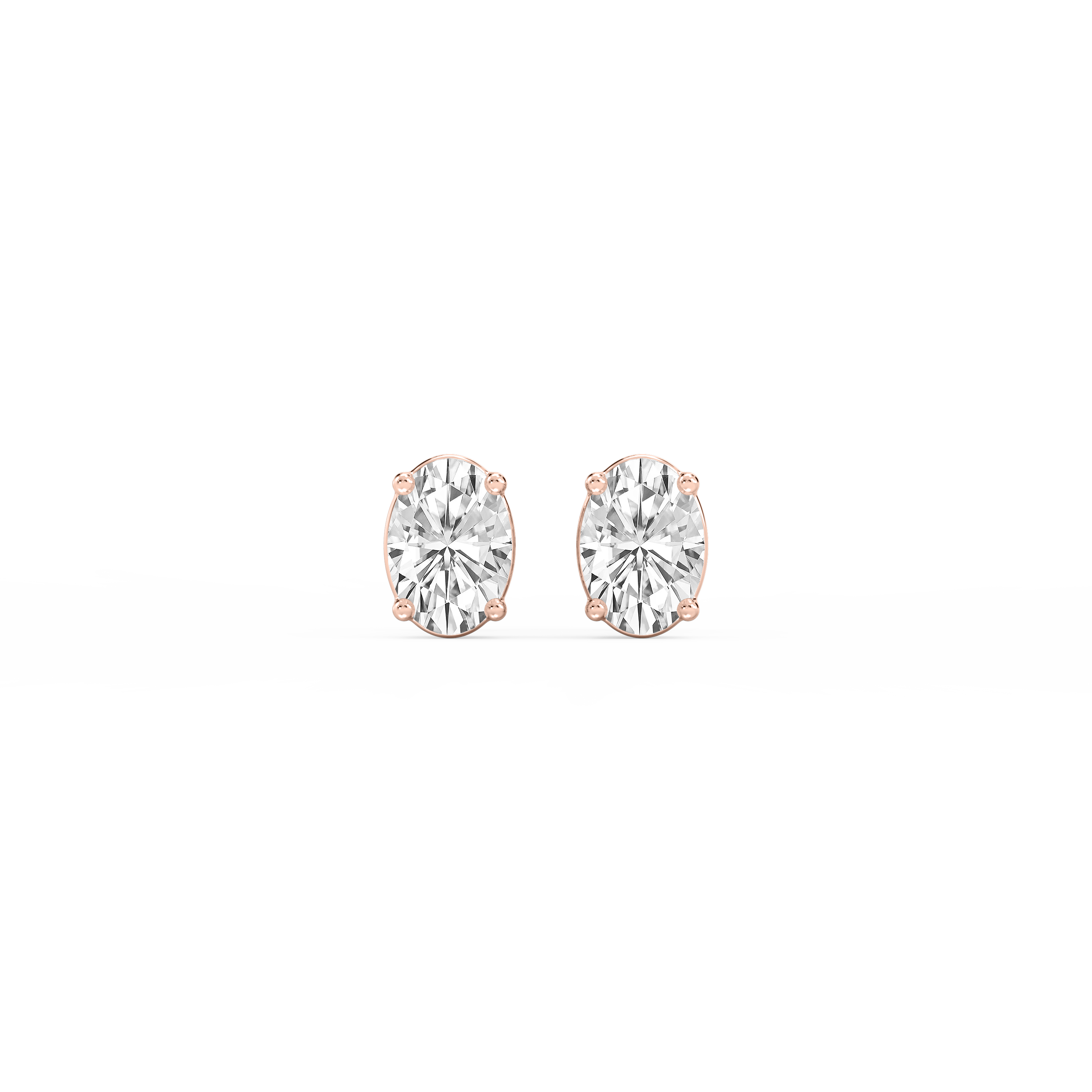Lovea Mia Ohrstecker Steckverschluss – Ovalschliff – Roségold