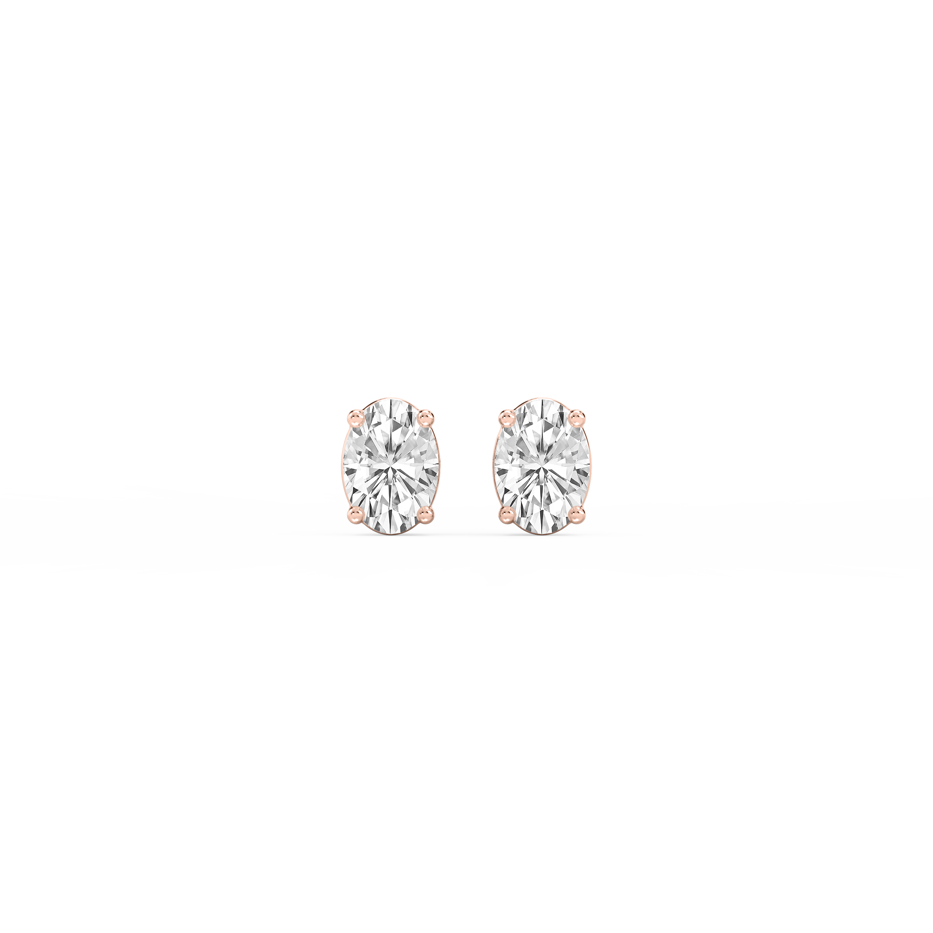 Lovea Mia Ohrstecker Steckverschluss – Ovalschliff – Roségold