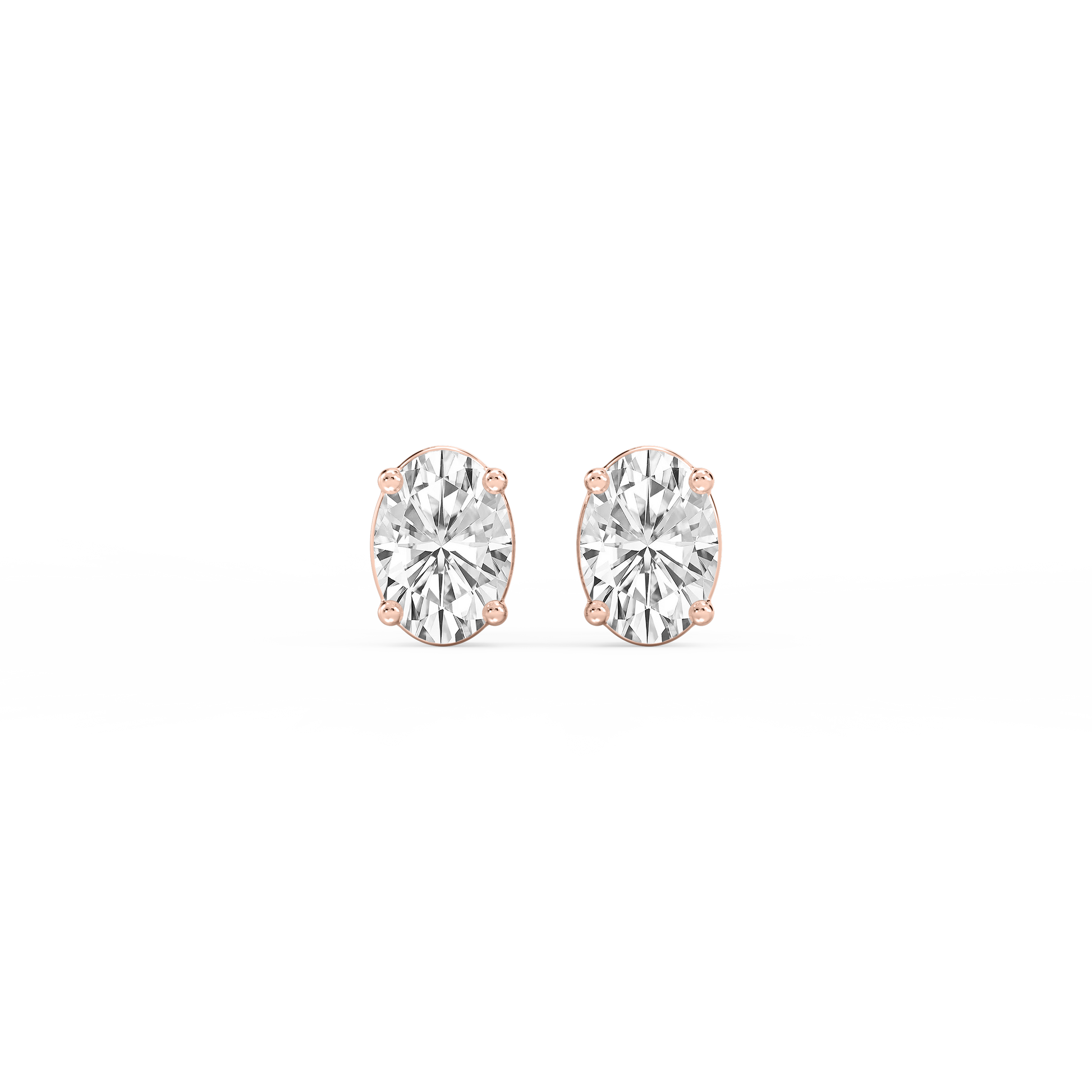 Lovea Mia Ohrstecker Steckverschluss – Ovalschliff – Roségold