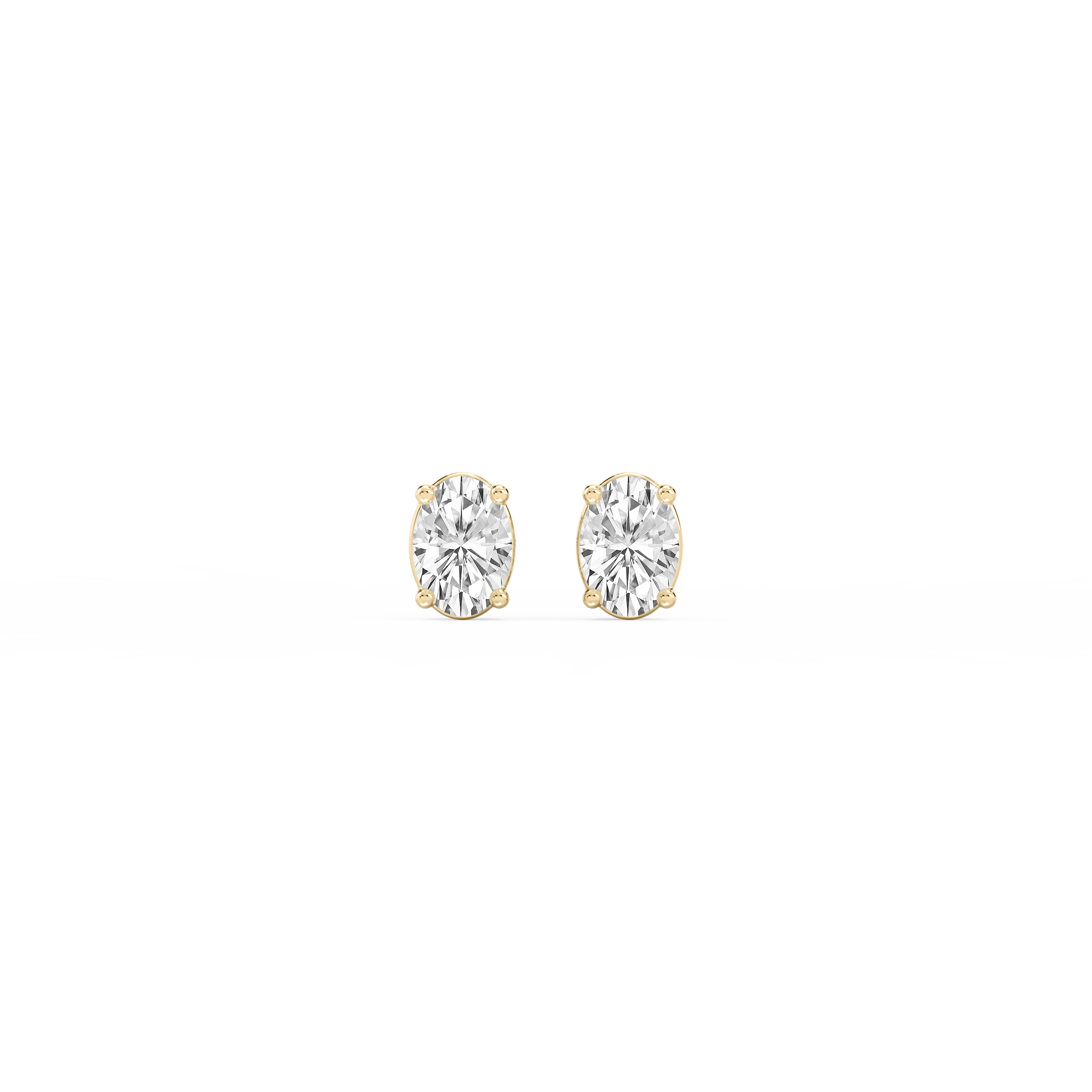 Lovea Mia Ohrstecker Steckverschluss – Ovalschliff – Gelbgold