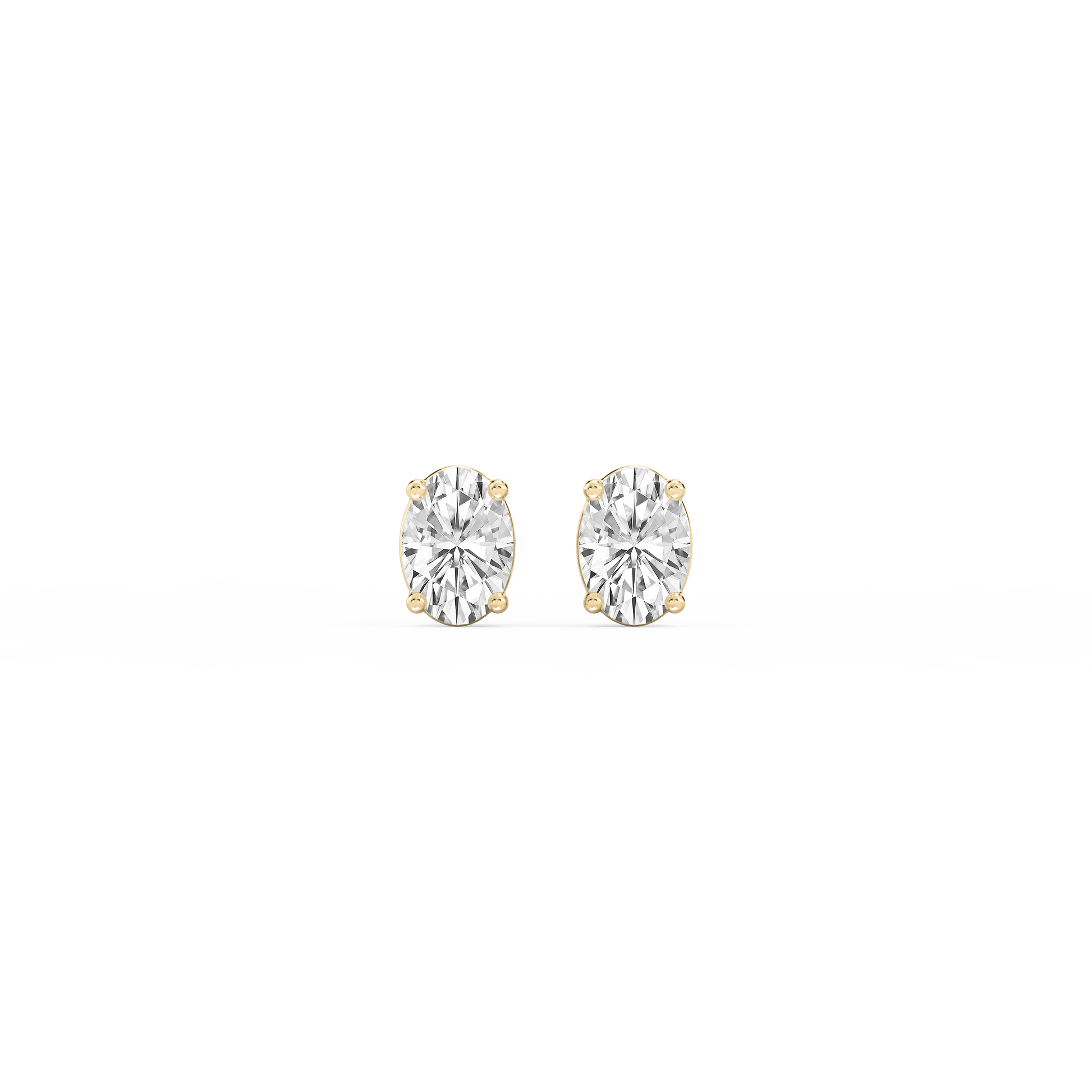 Lovea Mia Ohrstecker Steckverschluss – Ovalschliff – Gelbgold
