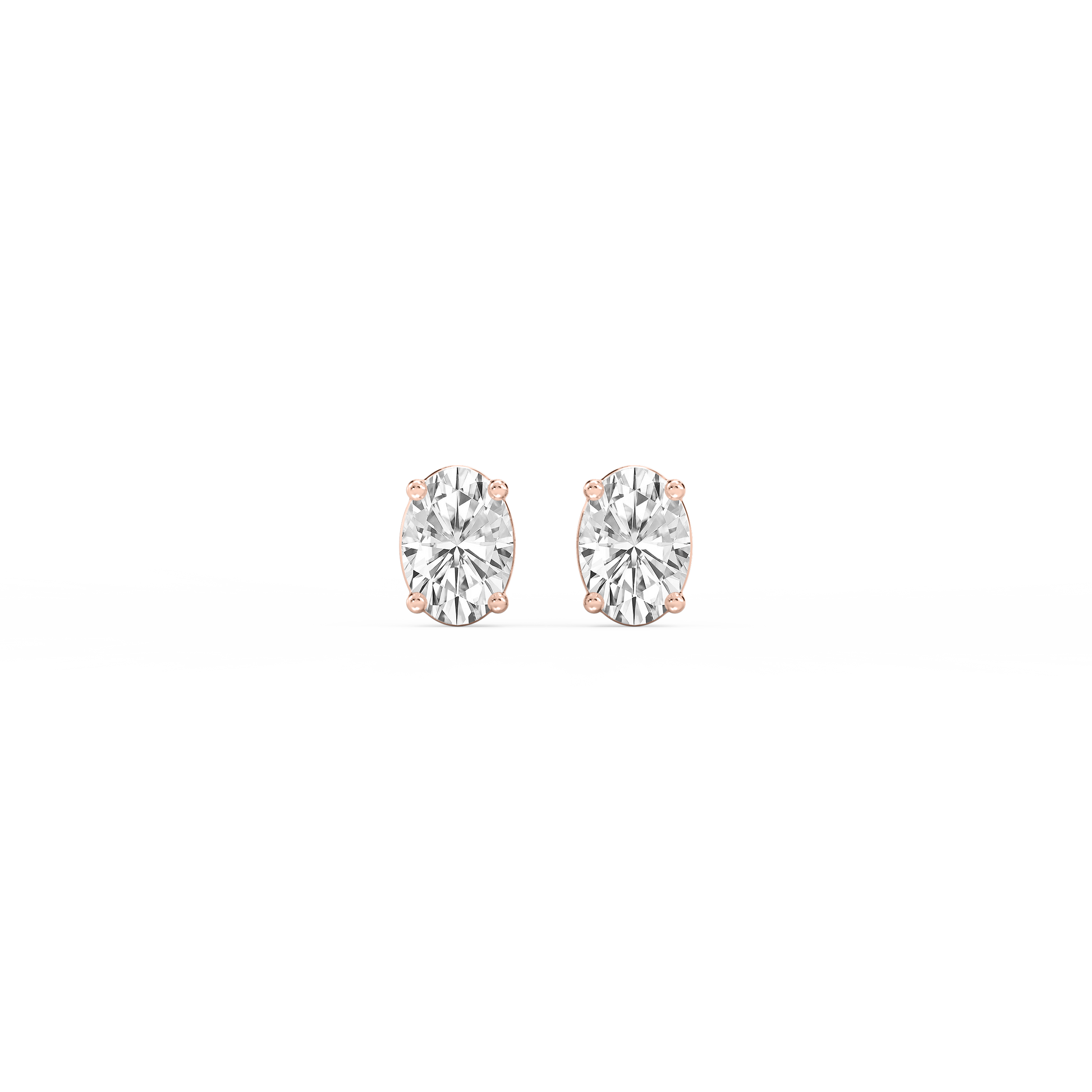 Lovea Mia Ohrstecker Schraubverschluss – Ovalschliff – Roségold
