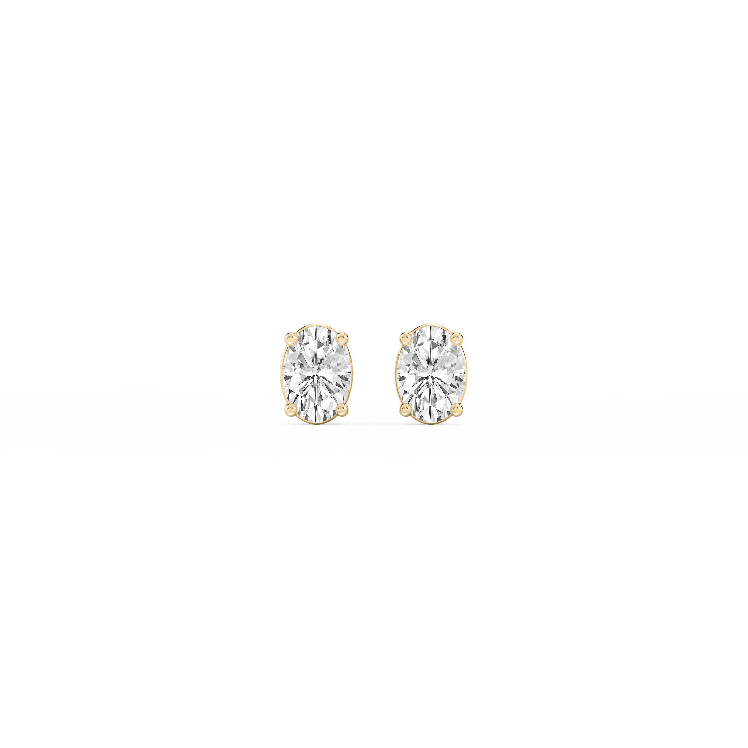 Lovea Mia Ohrstecker Schraubverschluss – Ovalschliff – Gelbgold