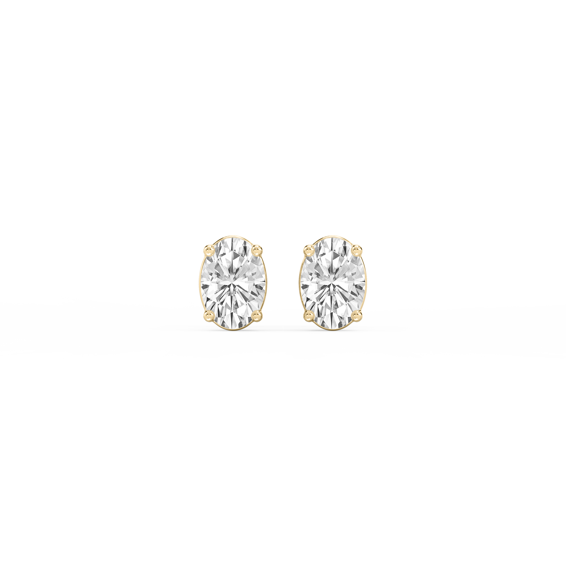Lovea Mia Ohrstecker Schraubverschluss – Ovalschliff – Gelbgold