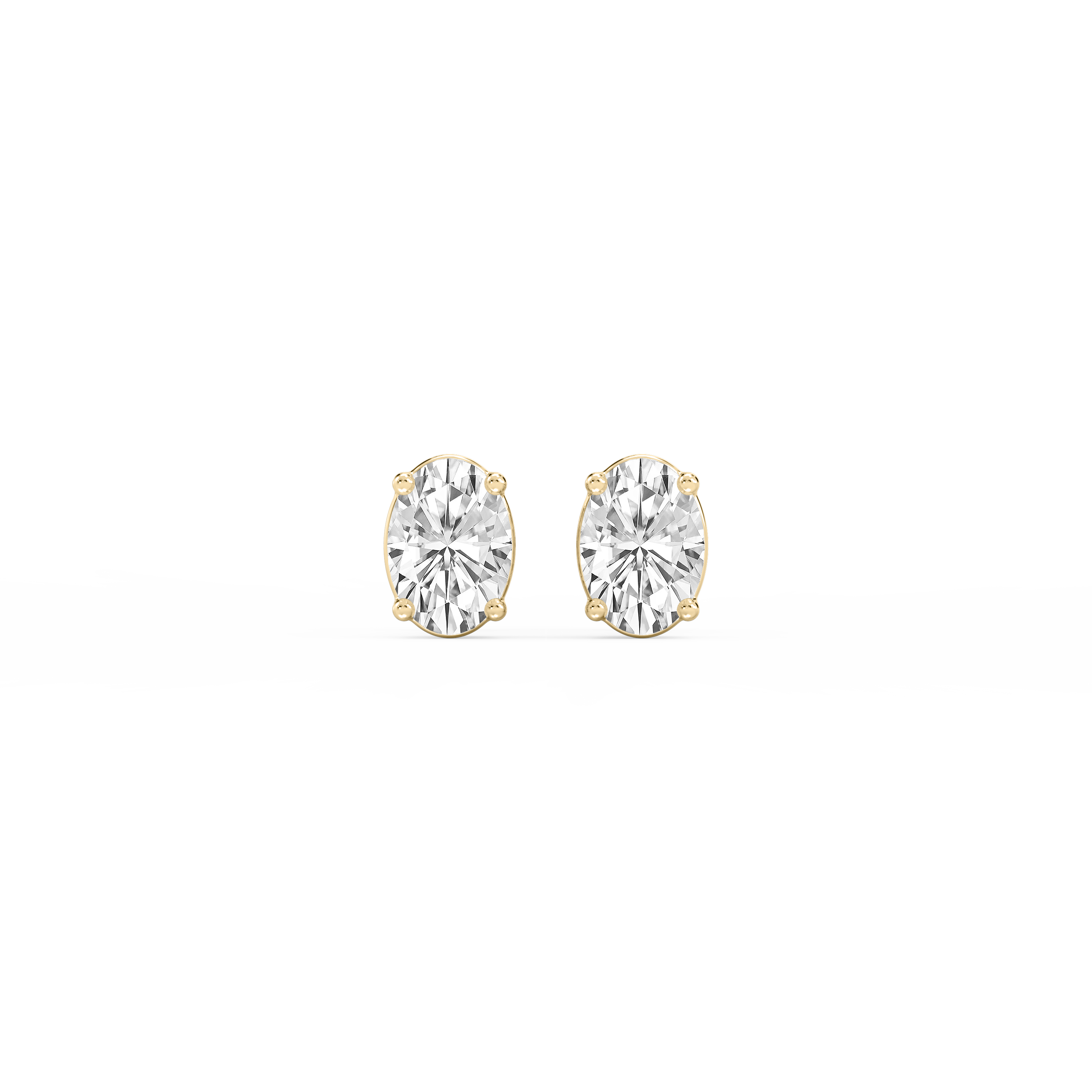 Lovea Mia Ohrstecker Schraubverschluss – Ovalschliff – Gelbgold