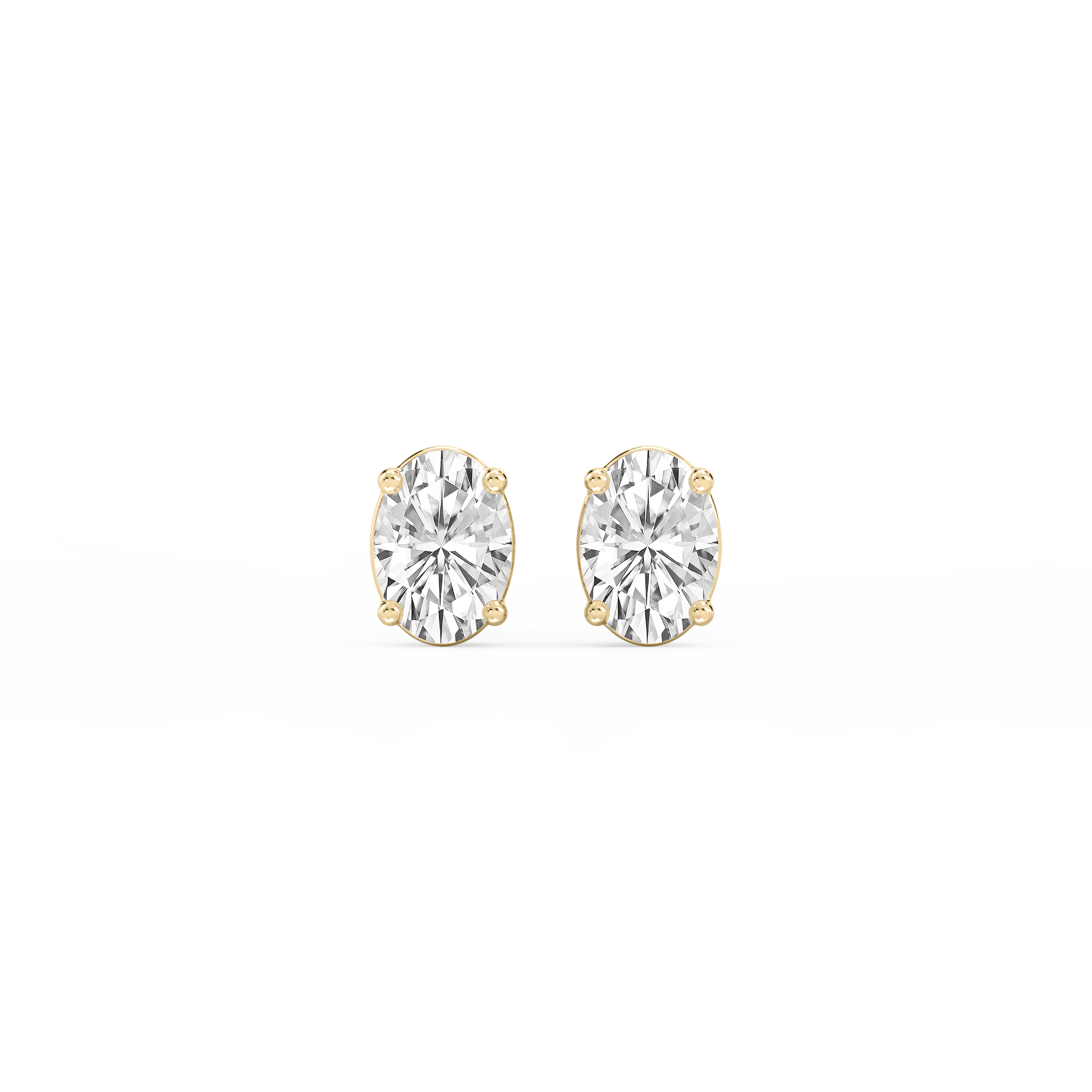 Lovea Mia Ohrstecker Schraubverschluss – Ovalschliff – Gelbgold