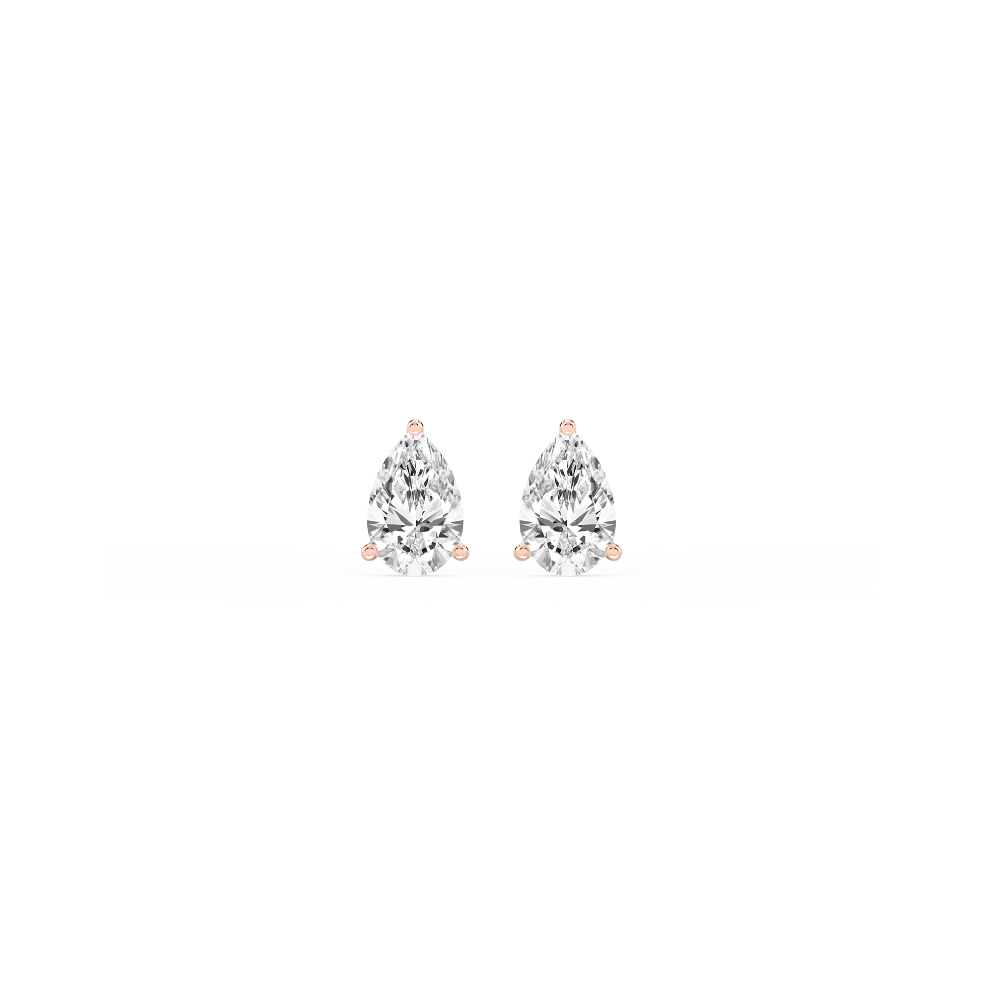 Lovea Nora Ohrstecker Steckverschluss – Tropfenschliff – Roségold