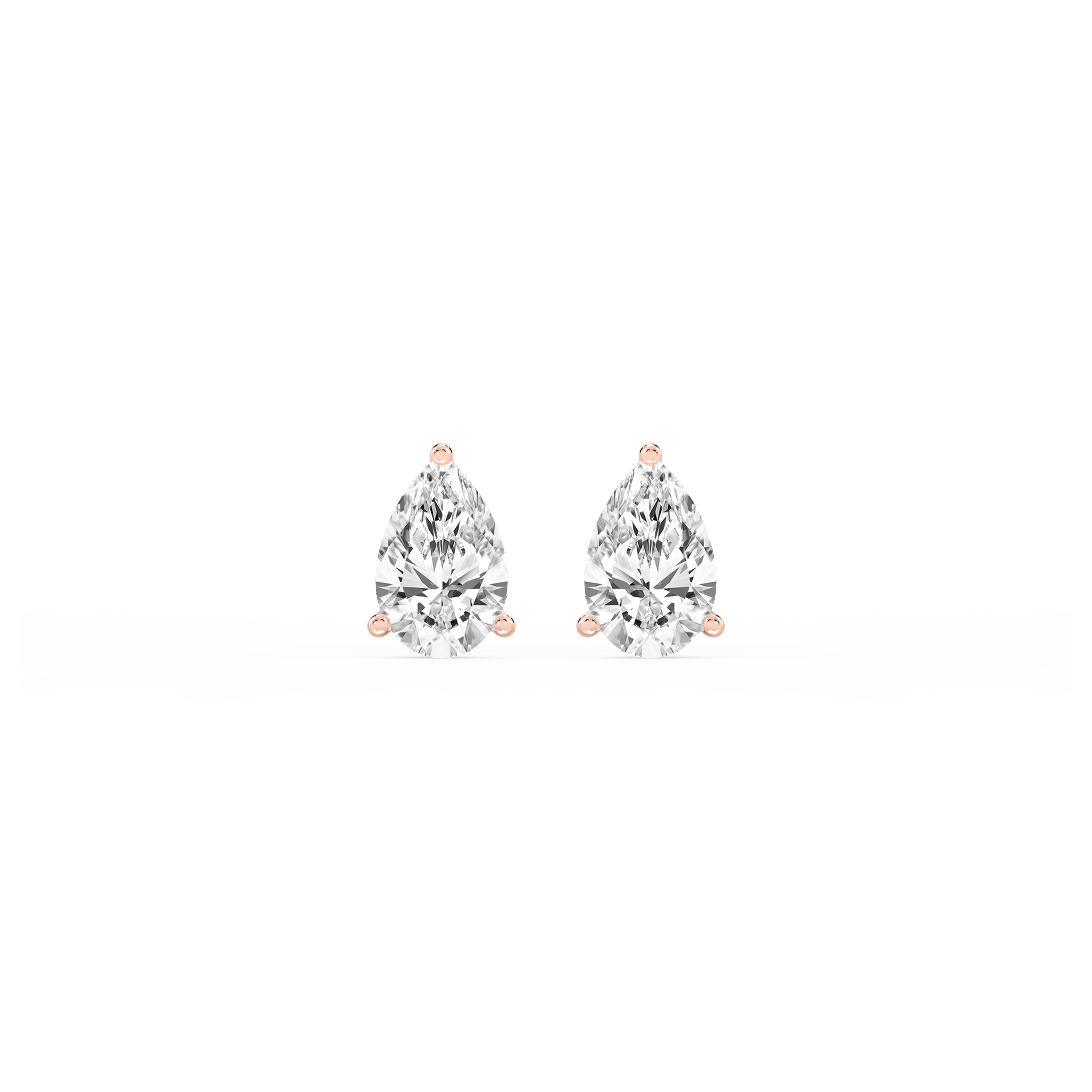 Lovea Nora Ohrstecker Steckverschluss – Tropfenschliff – Roségold