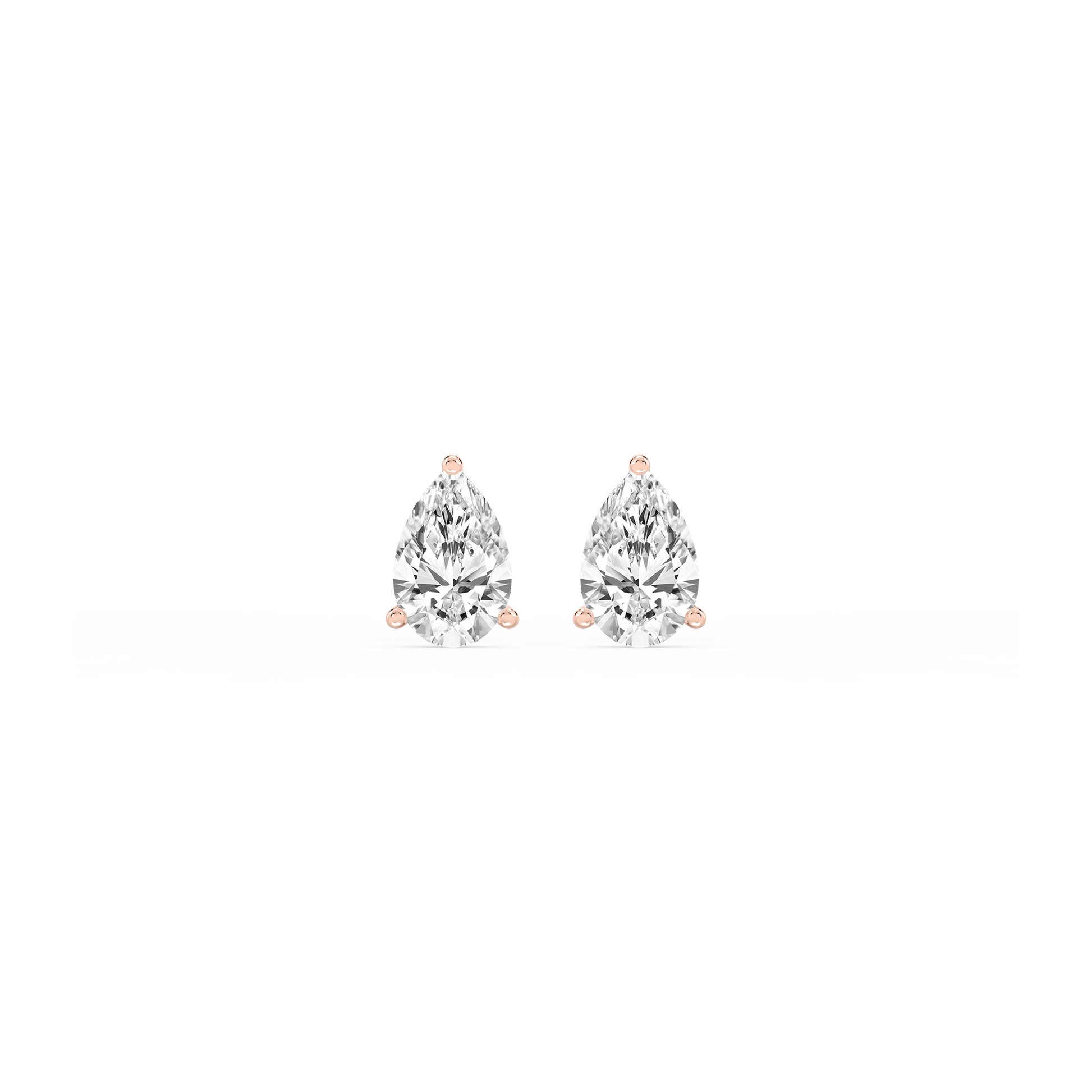 Lovea Nora Ohrstecker Steckverschluss – Tropfenschliff – Roségold