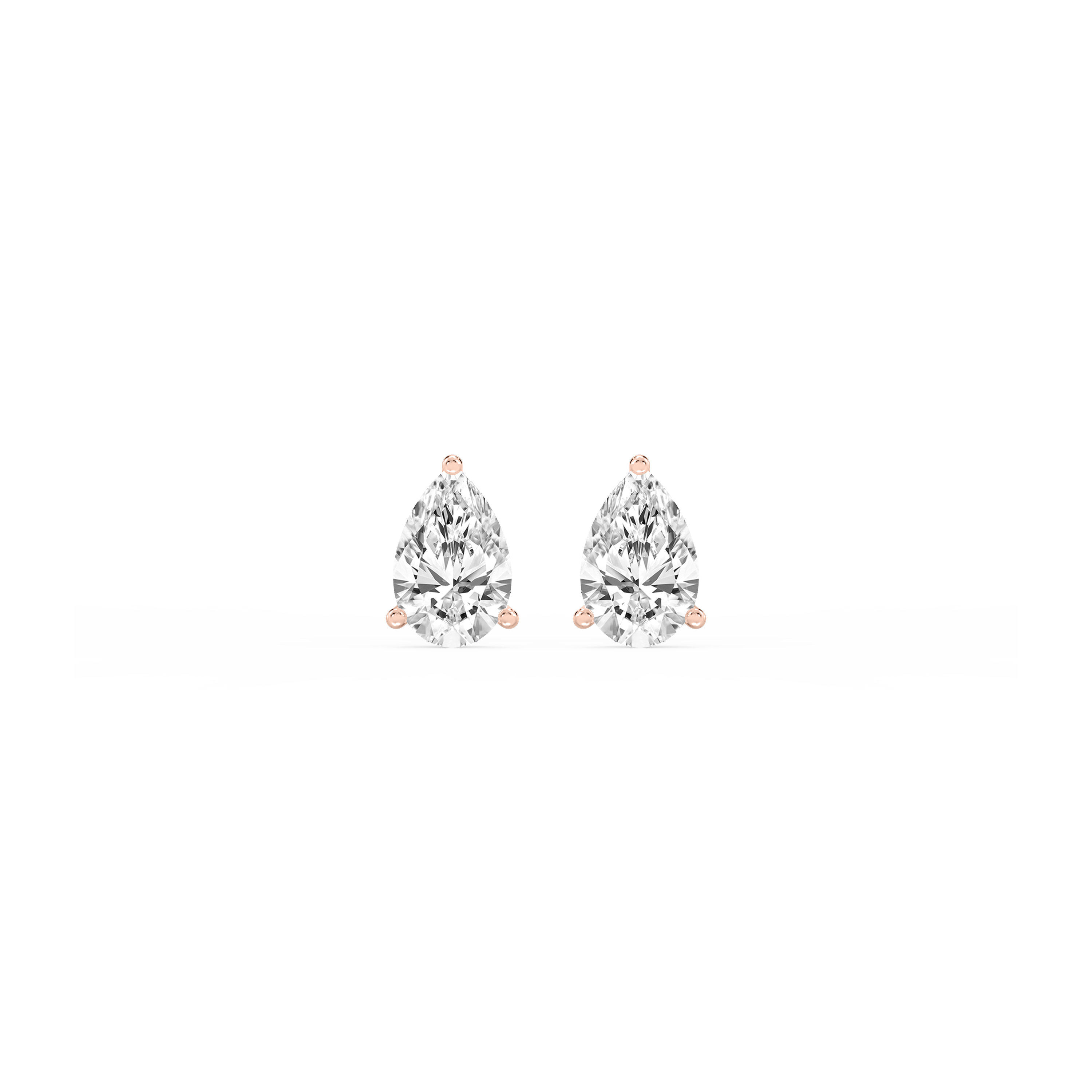 Lovea Nora Ohrstecker Steckverschluss – Tropfenschliff – Roségold