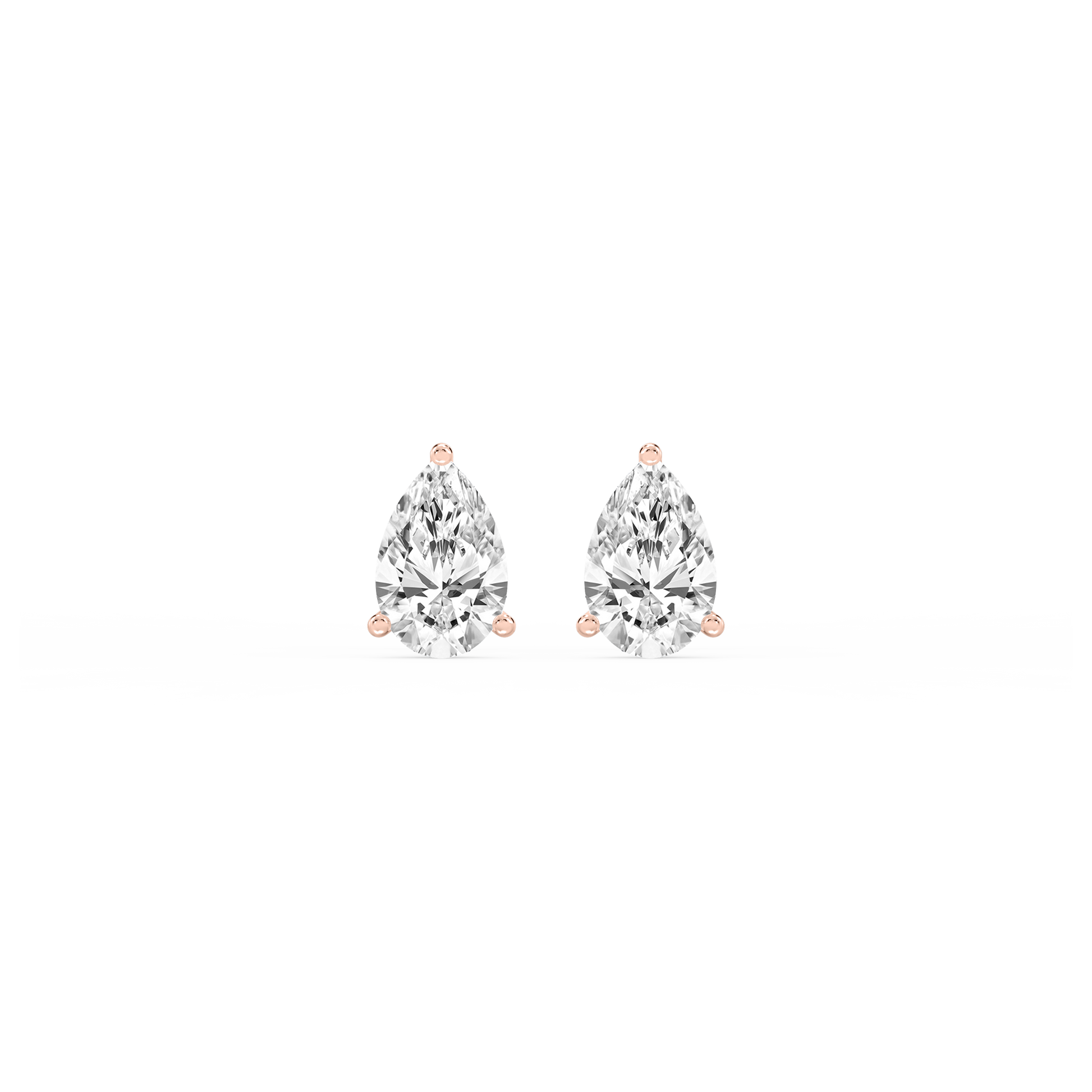 Lovea Nora Ohrstecker Schraubverschluss – Tropfenschliff – Roségold