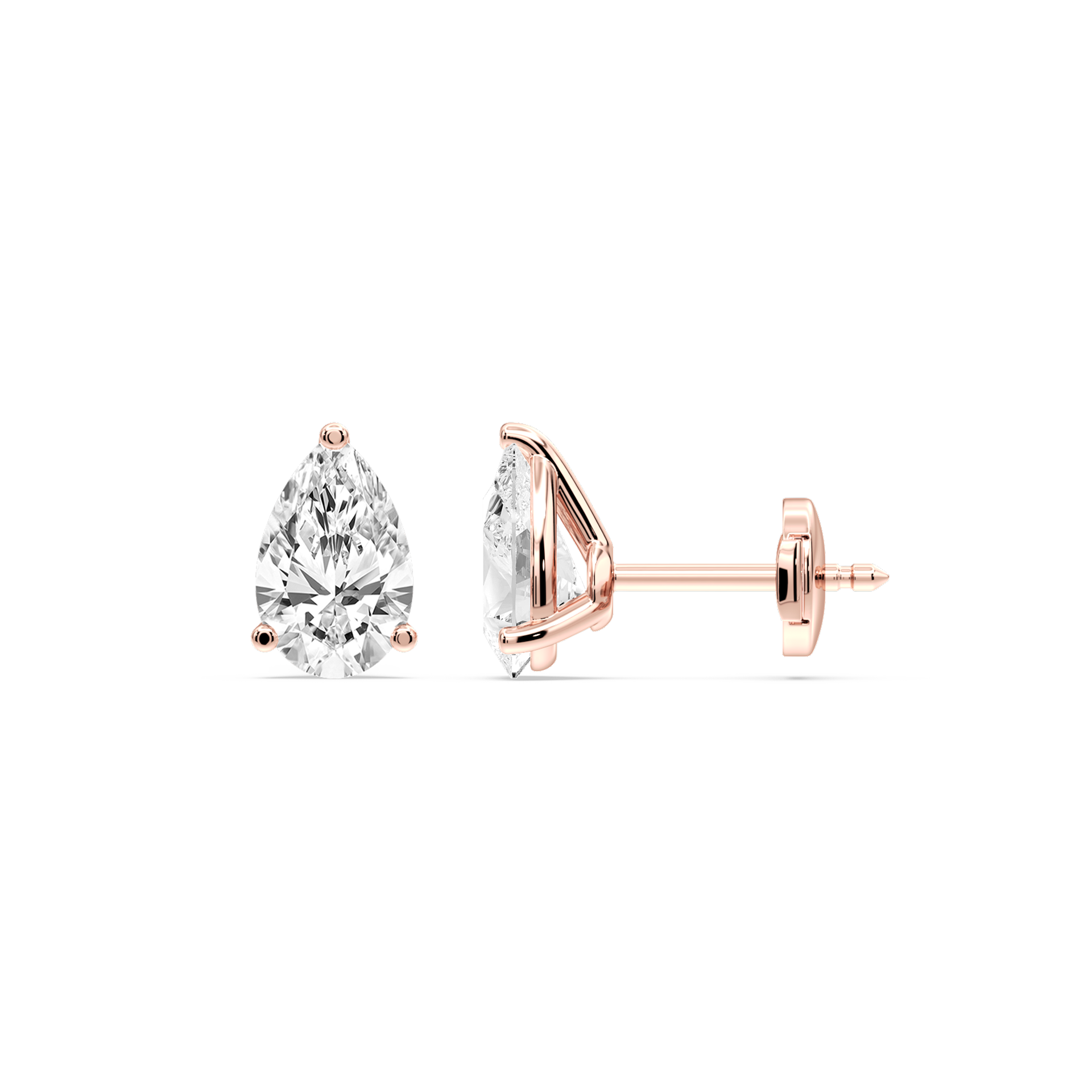Lovea Nora Ohrstecker Sicherheitsverschluss – Tropfenschliff – Roségold