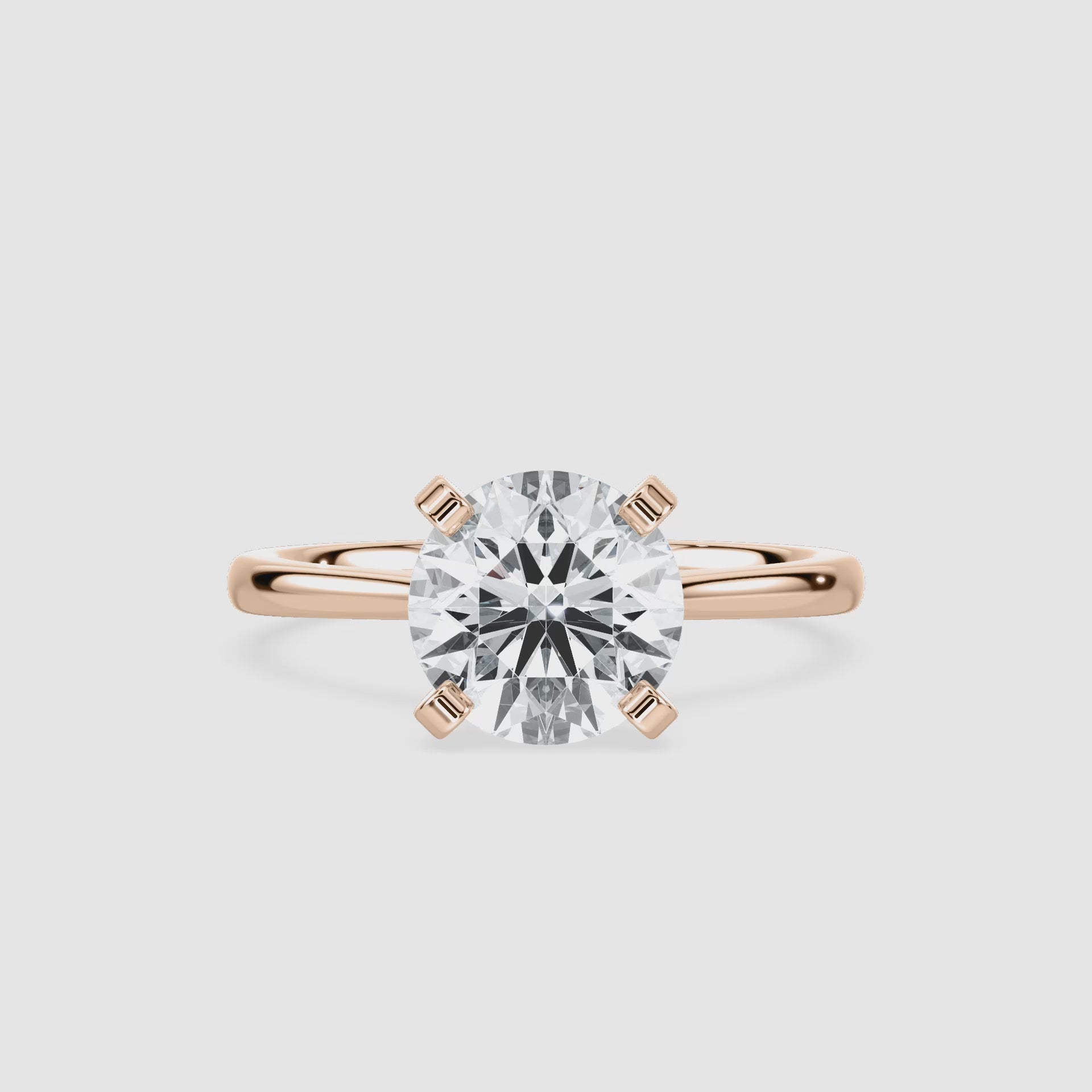 Video laden: Sophie Kathedrale-Solitaire Verlobungsring – Rundschliff – Roségold – Video