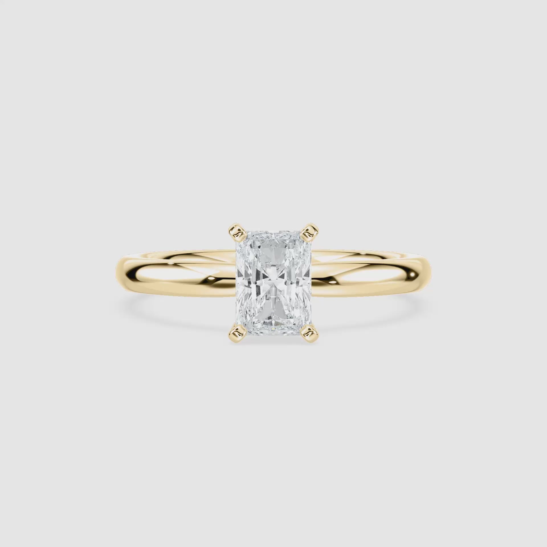 Video laden: Emilia Solitaire Verlobungsring – Radiantschliff – Video