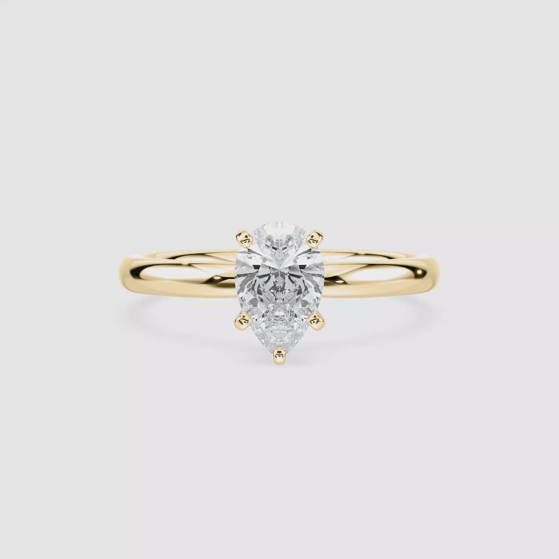 Video laden: Emilia Solitaire Verlobungsring – Tropfenschliff – Video