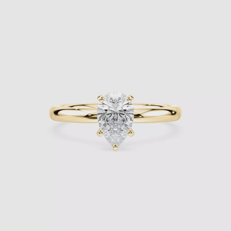 Emilia Solitaire Verlobungsring – Tropfenschliff – Video
