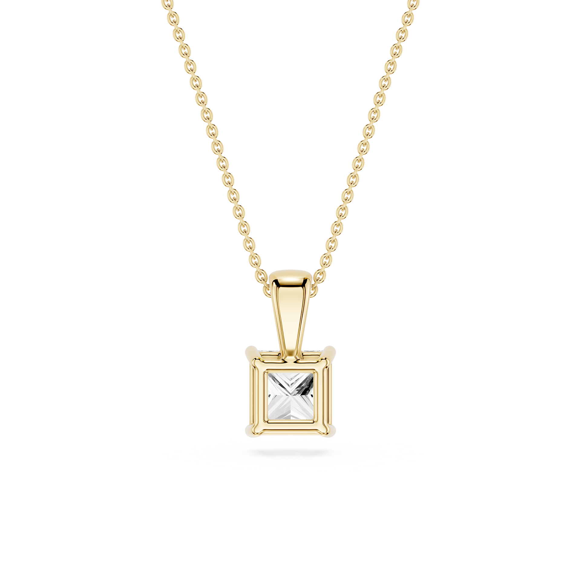 Lovea Lina Anhänger – Prinzessschliff – Gelbgold