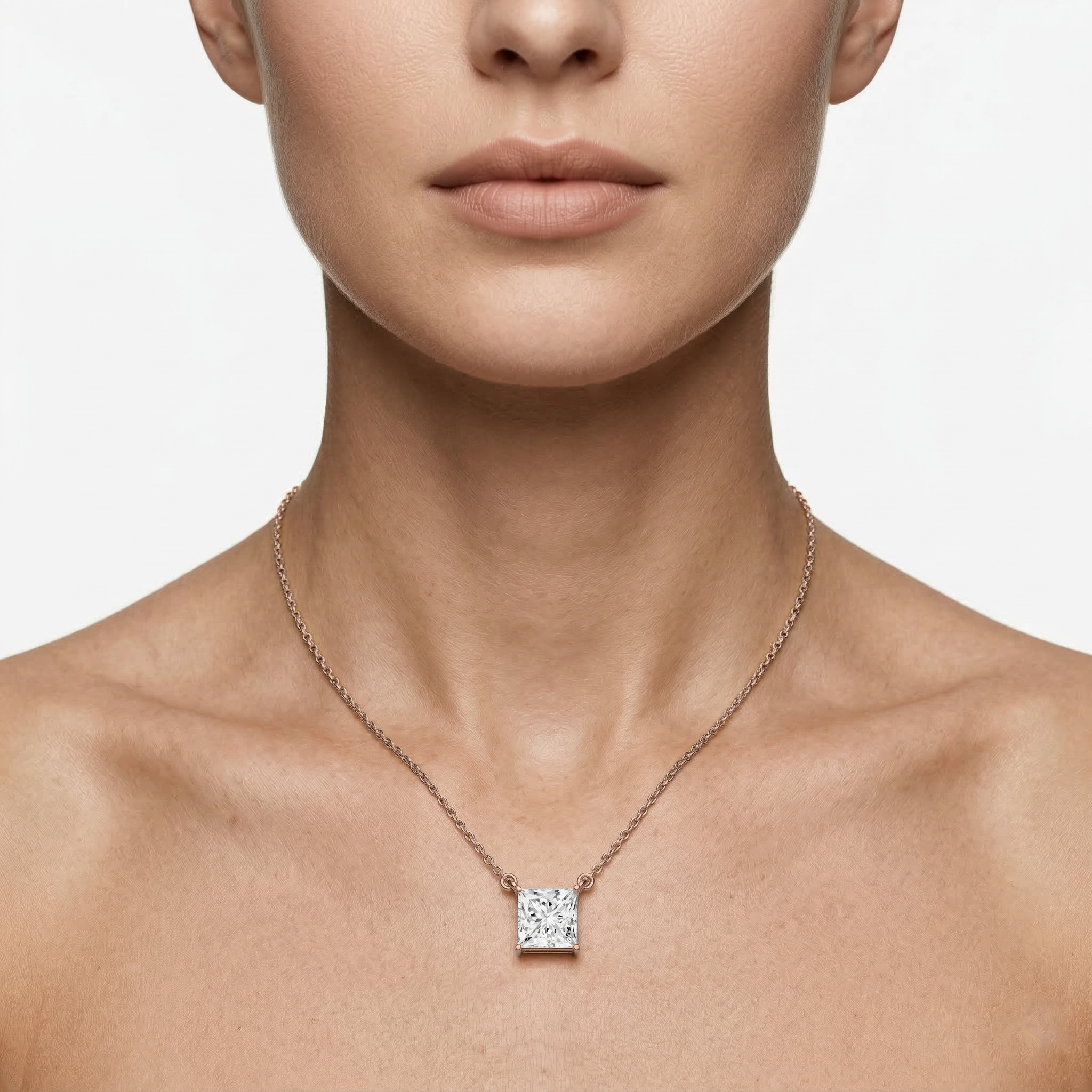 Lovea Carla Anhänger – Prinzessschliff – Roségold