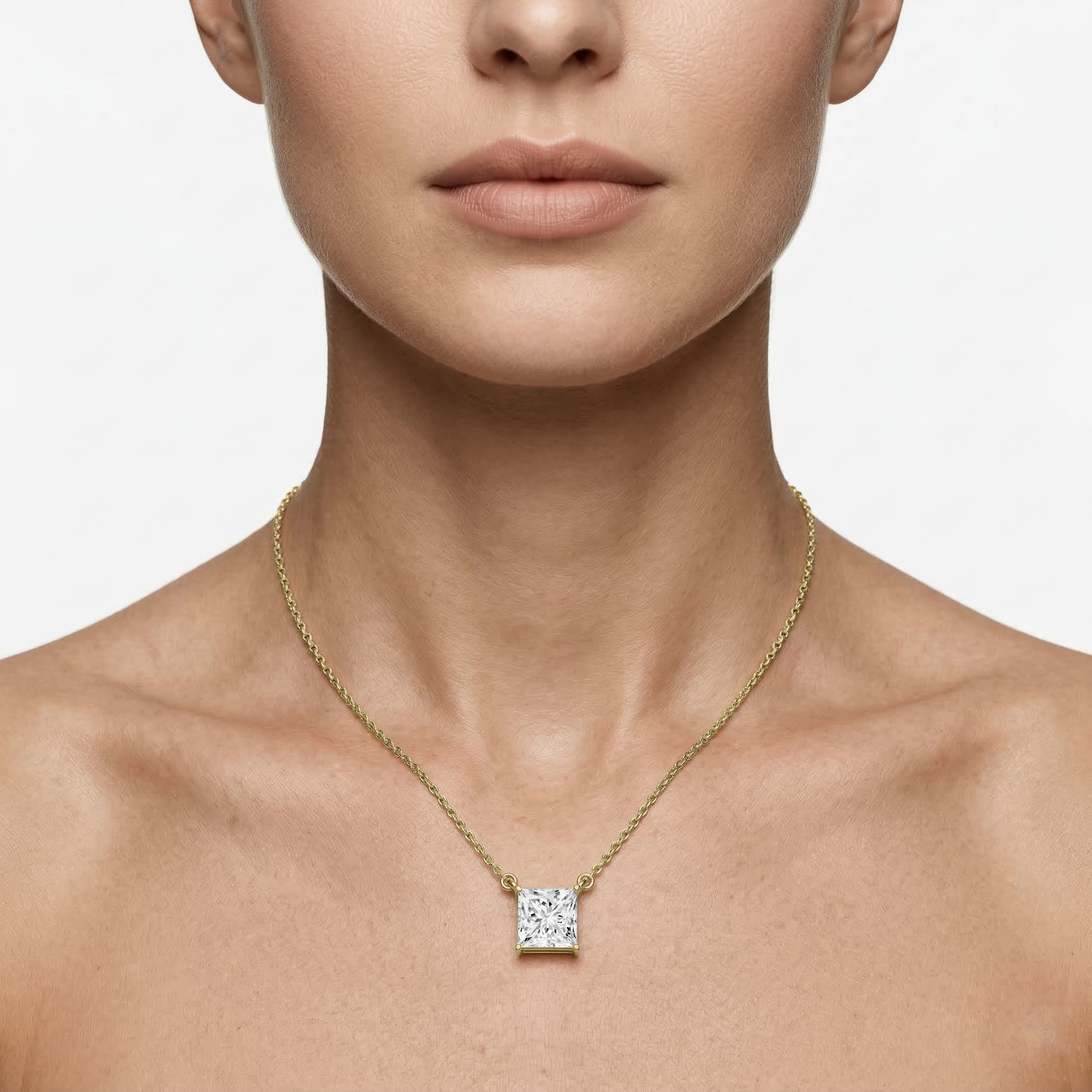 Lovea Carla Anhänger – Prinzessschliff – Gelbgold