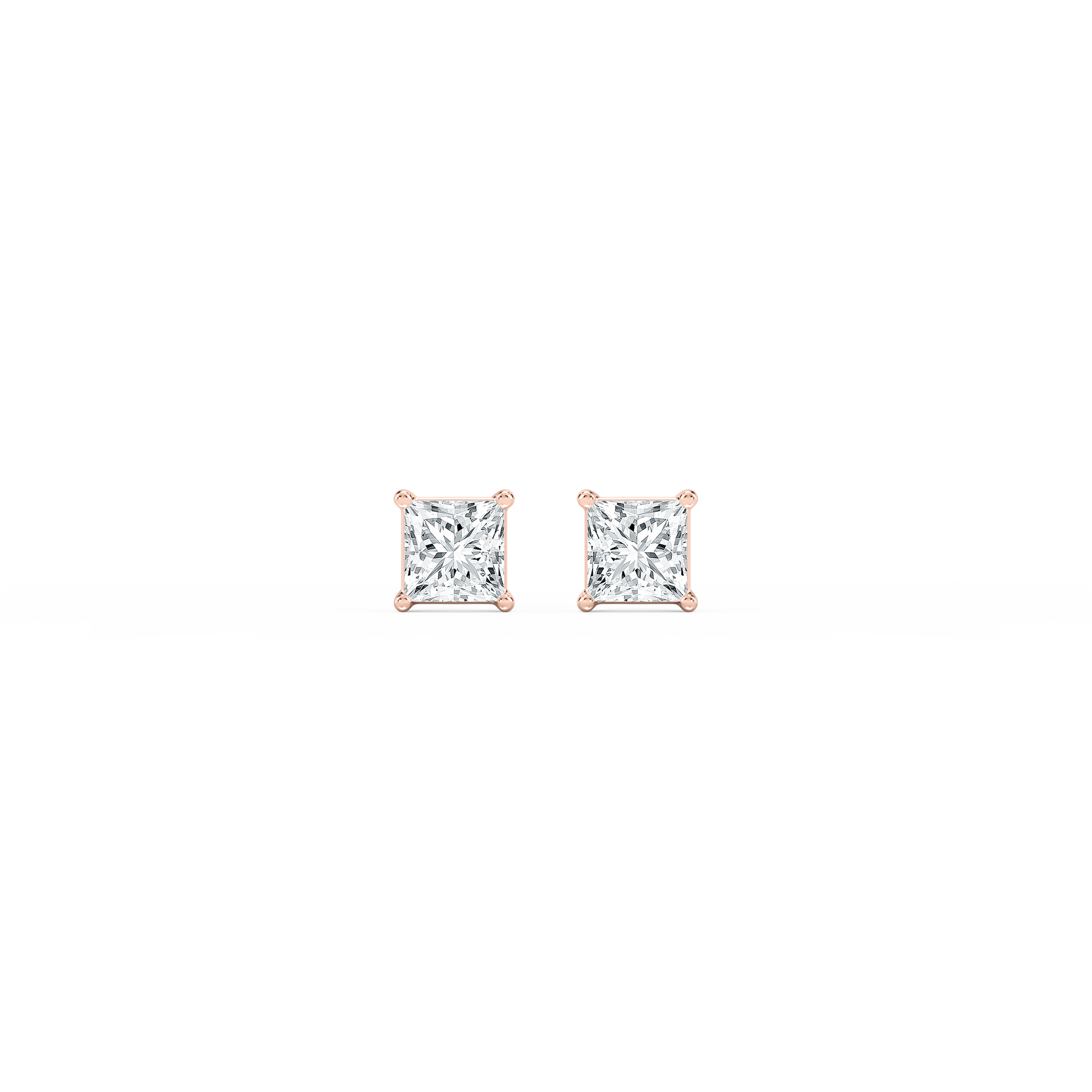 Lovea Mia Ohrstecker Steckverschluss – Prinzessschliff – Roségold
