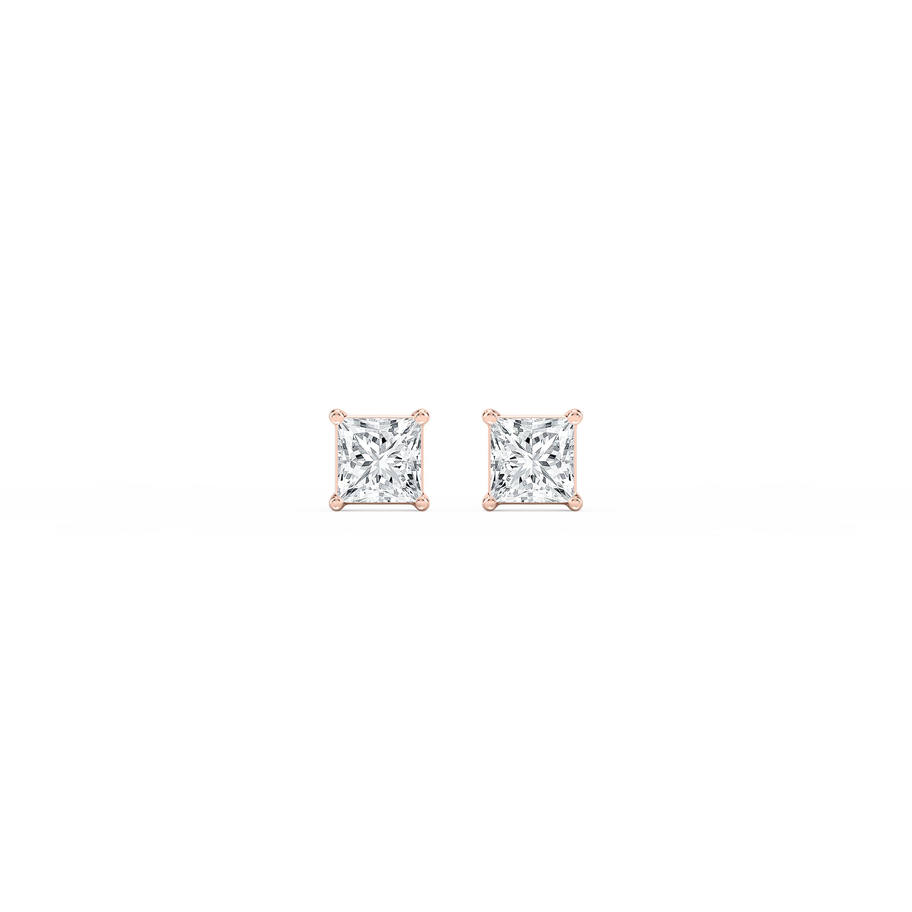 Lovea Mia Ohrstecker Steckverschluss – Prinzessschliff – Roségold