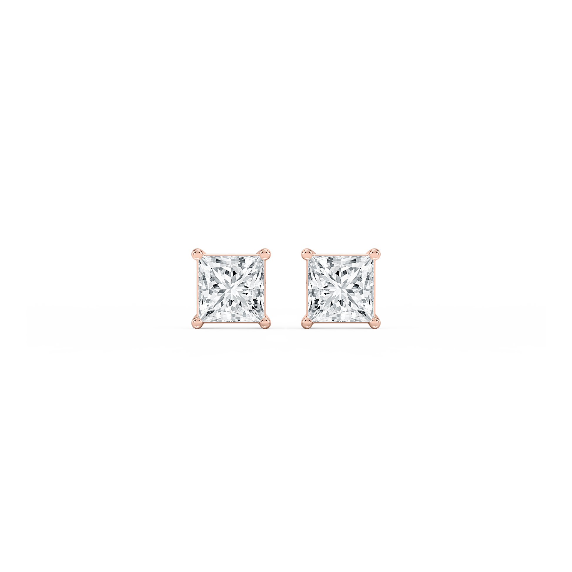 Lovea Mia Ohrstecker Steckverschluss – Prinzessschliff – Roségold