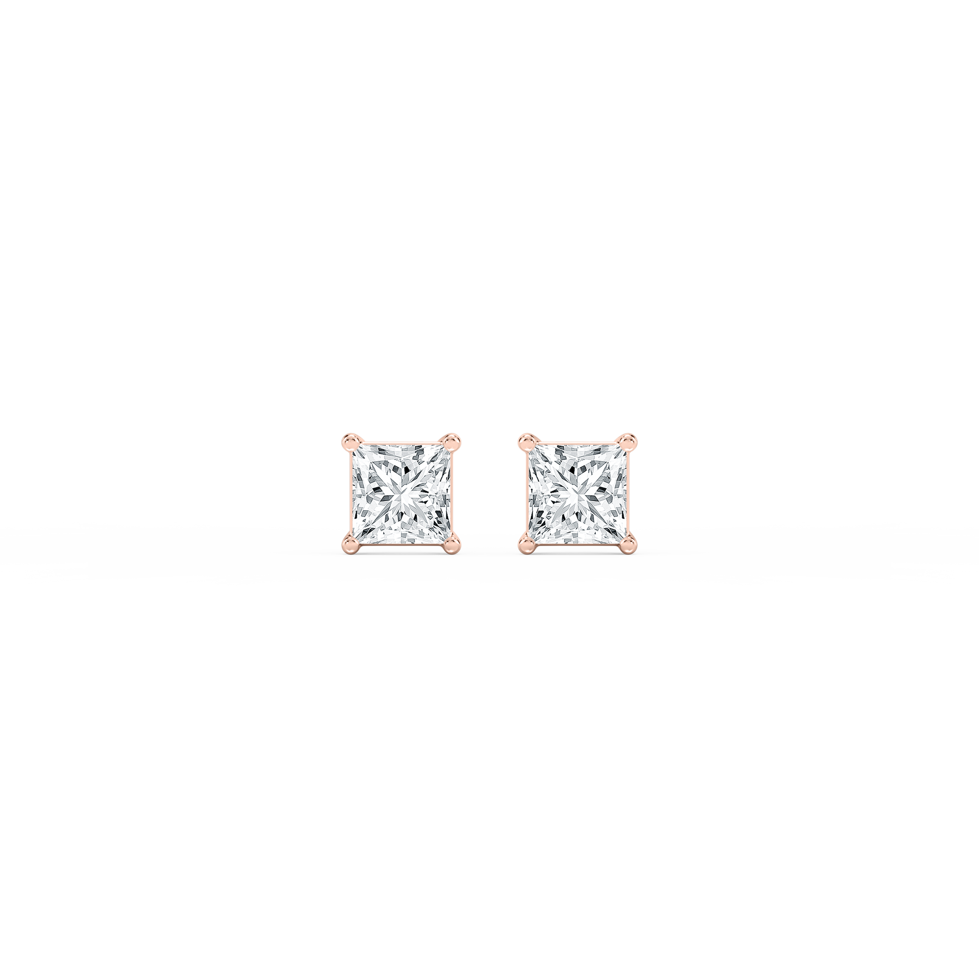 Lovea Mia Ohrstecker Steckverschluss – Prinzessschliff – Roségold