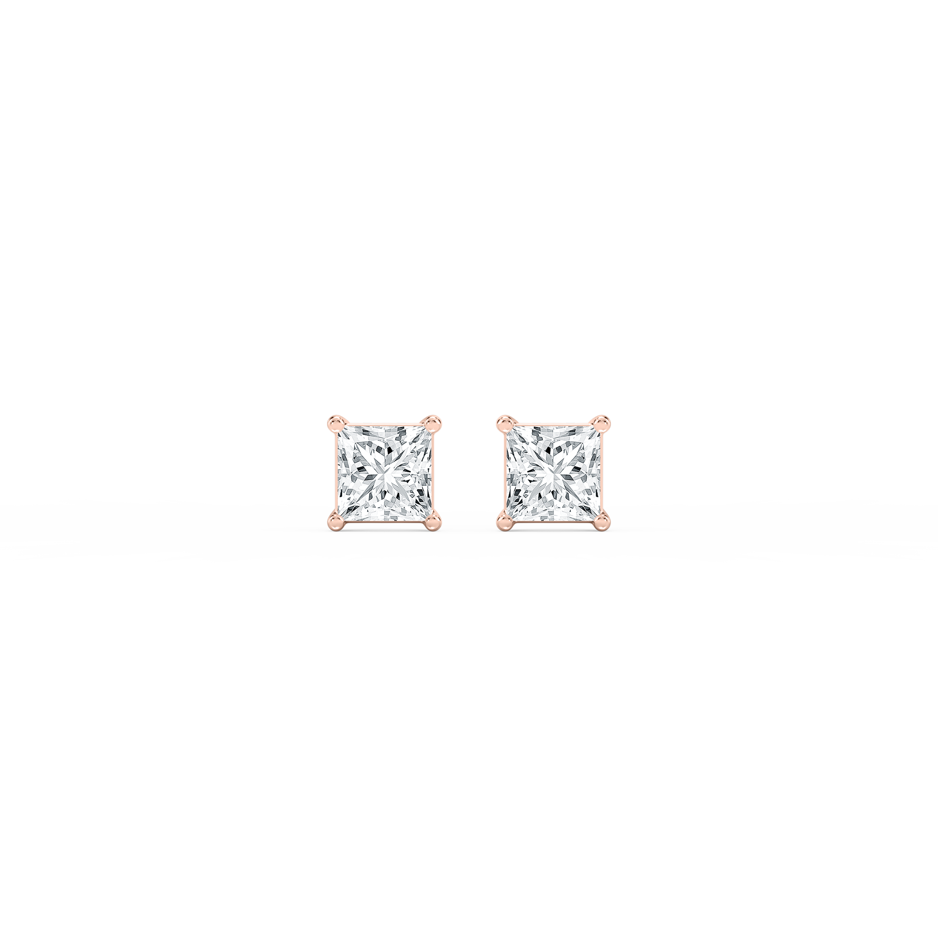 Lovea Mia Ohrstecker Steckverschluss – Prinzessschliff – Roségold