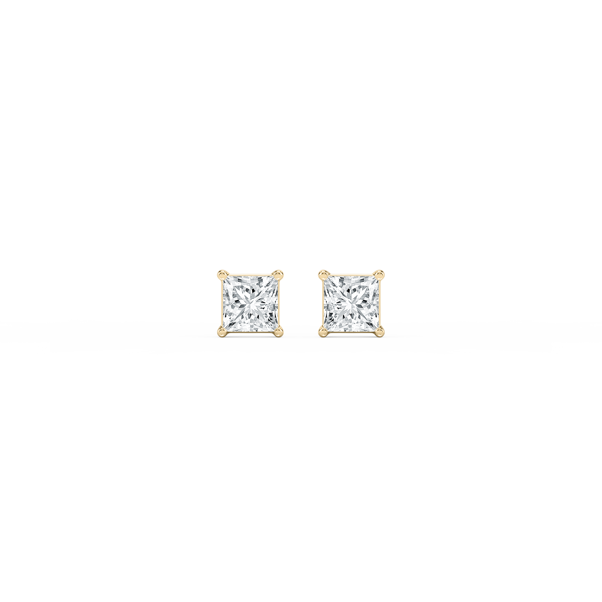 Lovea Mia Ohrstecker Steckverschluss – Prinzessschliff – Gelbgold