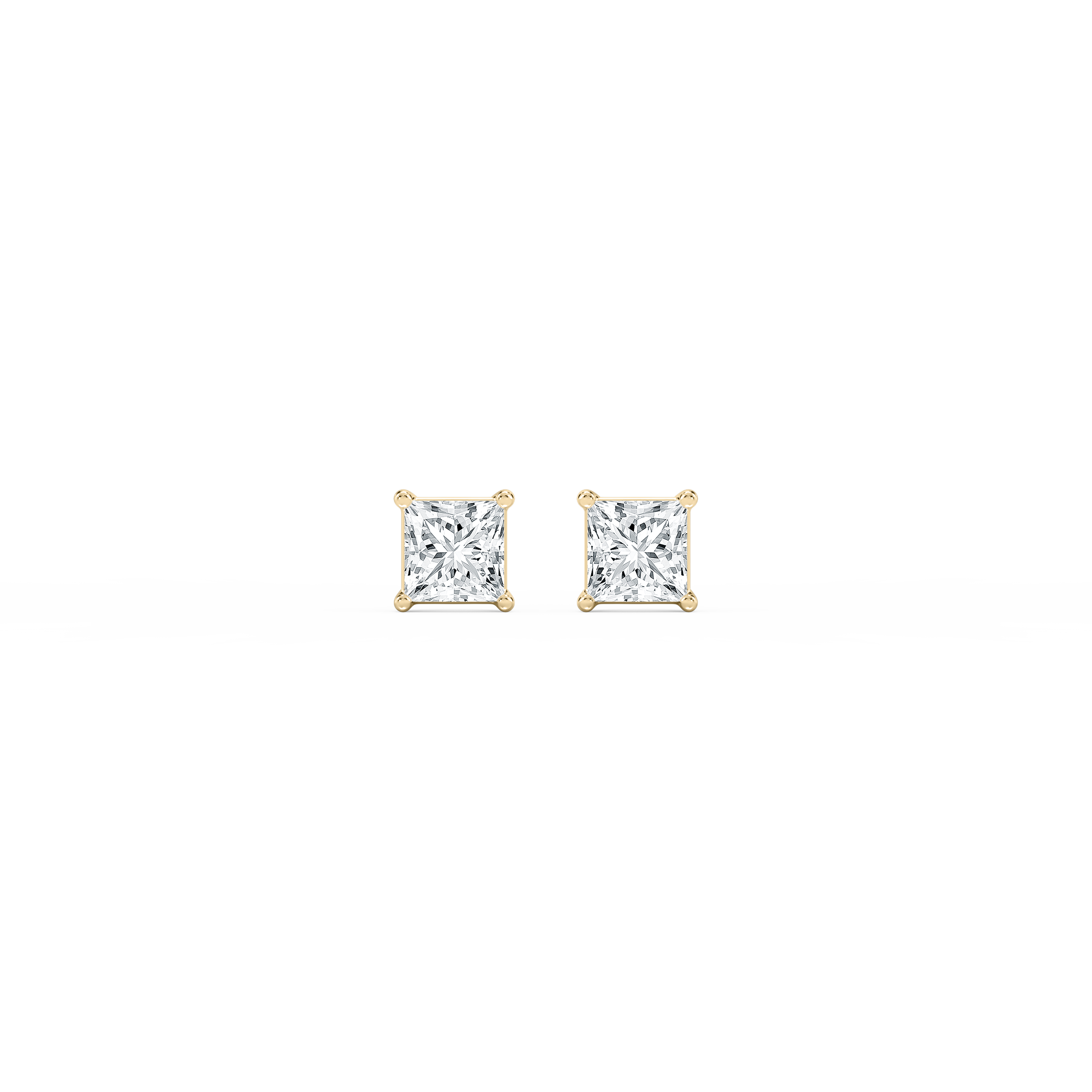 Lovea Mia Ohrstecker Steckverschluss – Prinzessschliff – Gelbgold