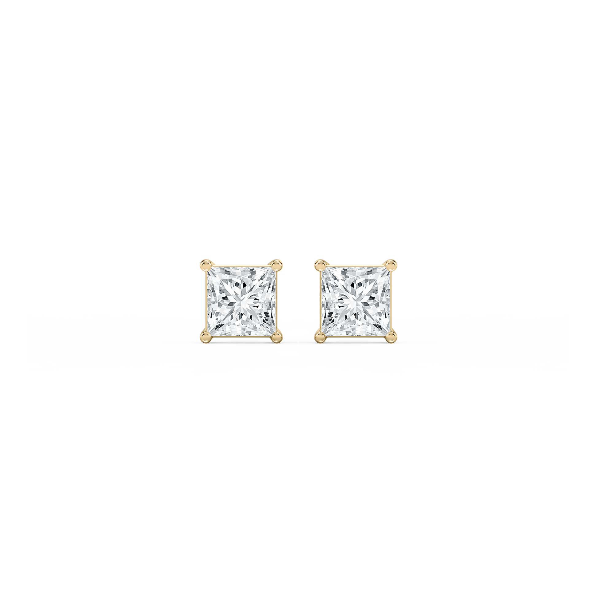 Lovea Mia Ohrstecker Steckverschluss – Prinzessschliff – Gelbgold
