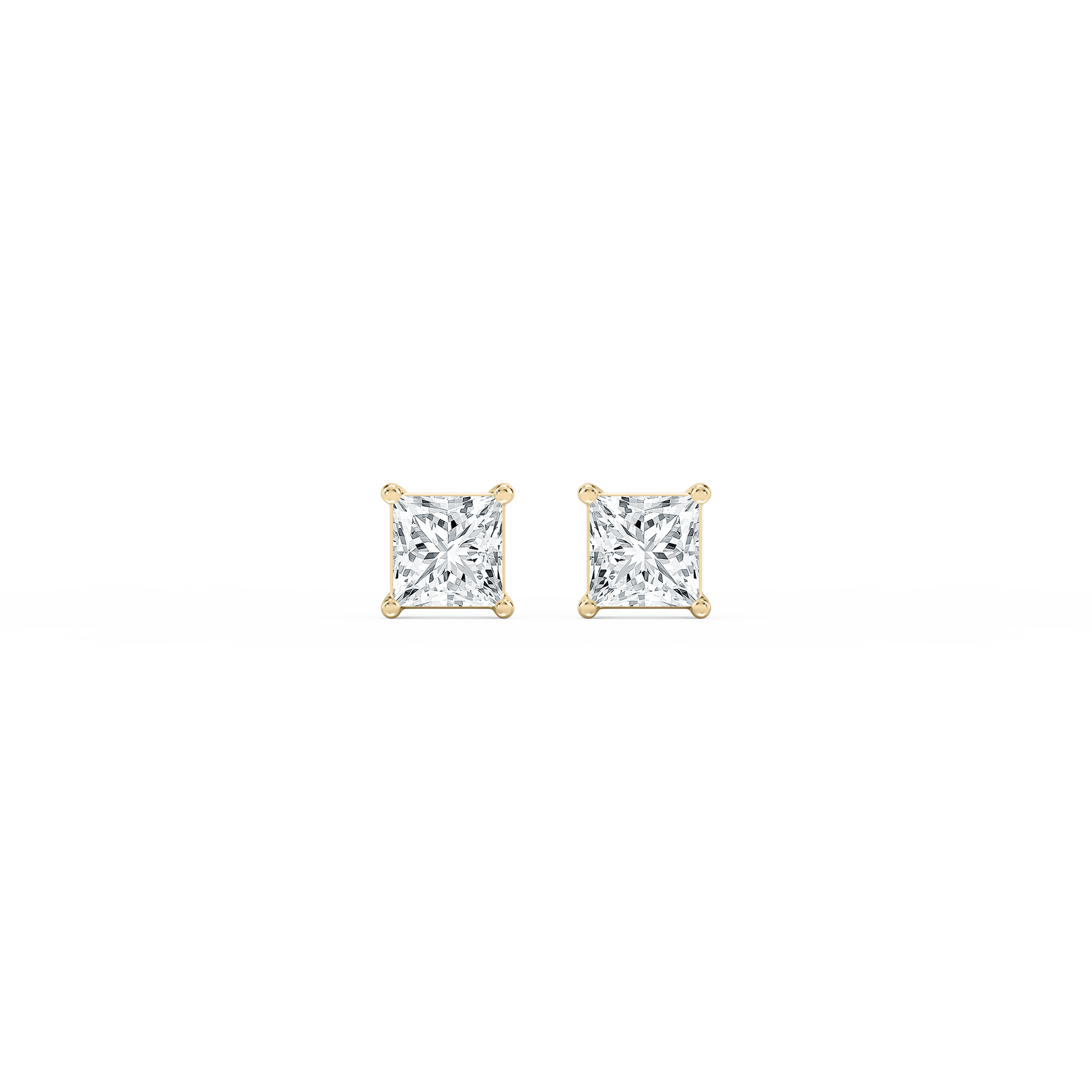 Lovea Mia Ohrstecker Steckverschluss – Prinzessschliff – Gelbgold
