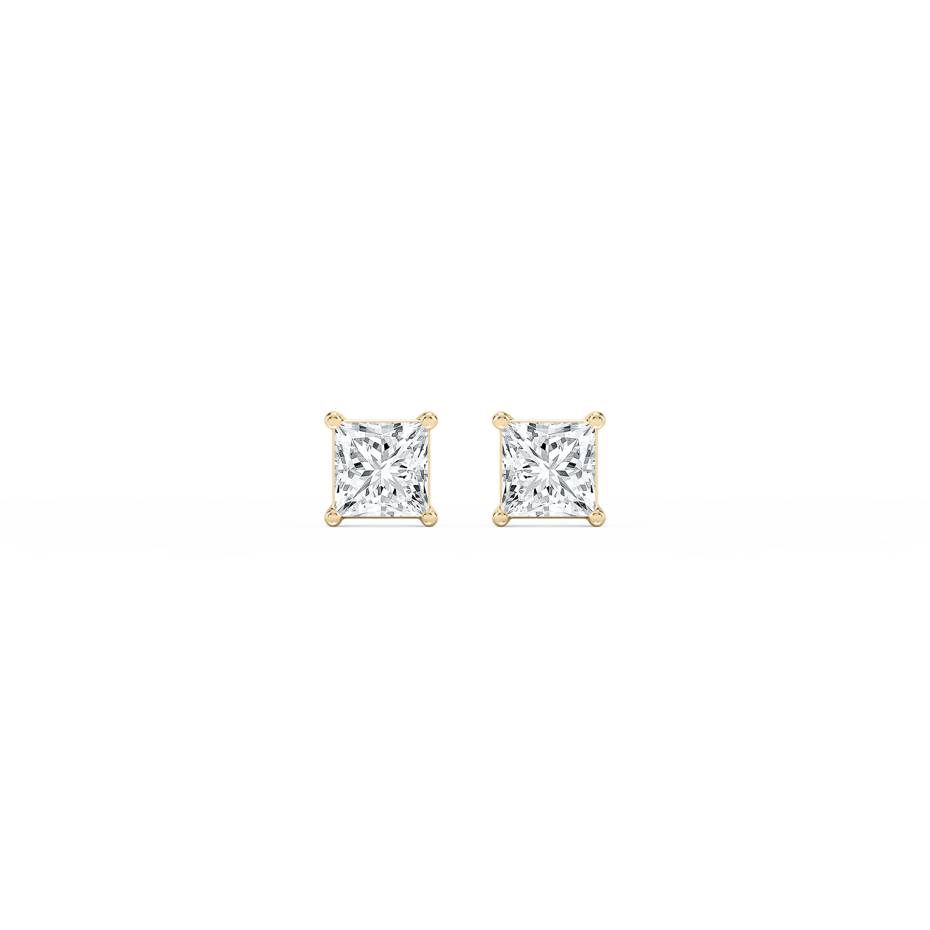 Lovea Mia Ohrstecker Steckverschluss – Prinzessschliff – Gelbgold