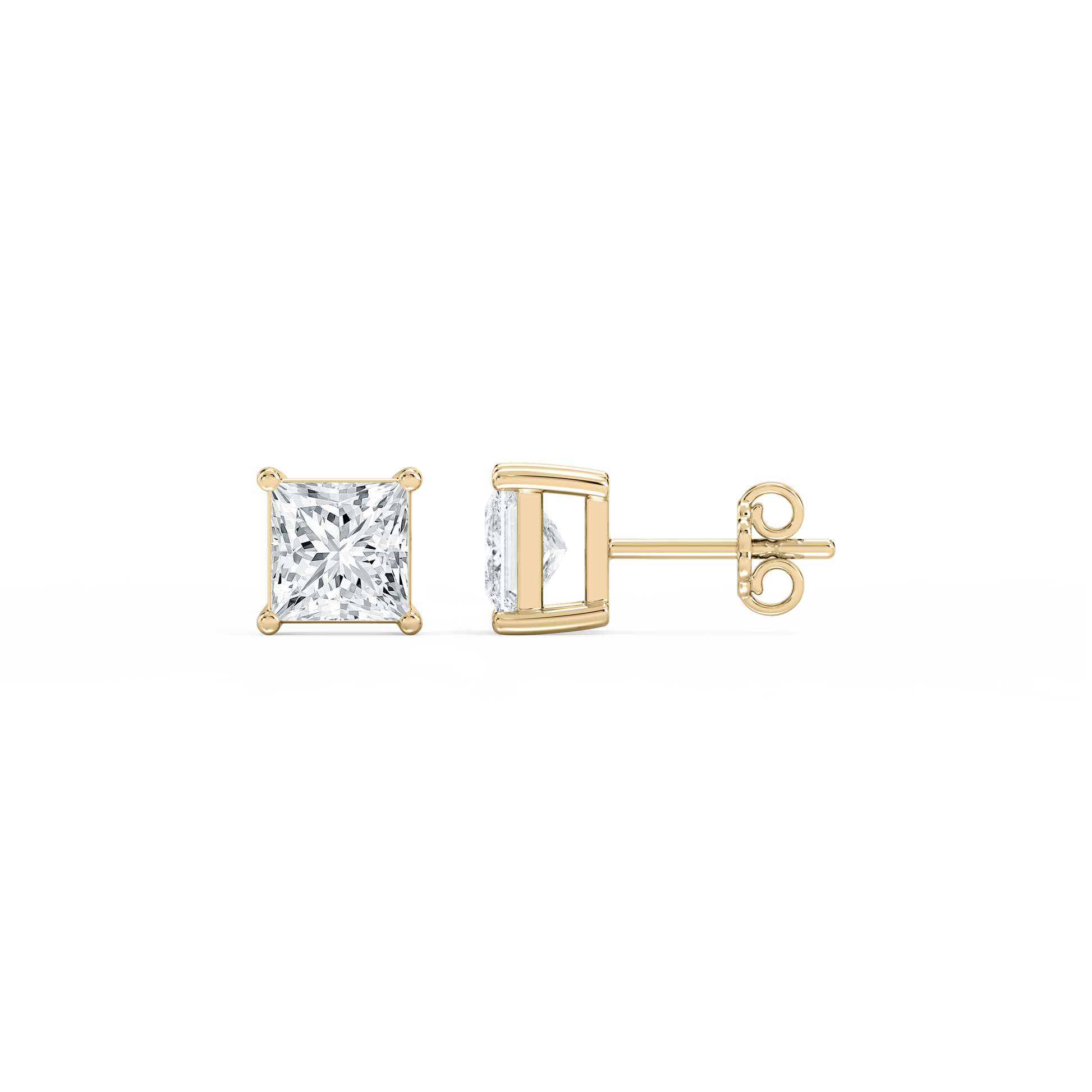 Lovea Mia Ohrstecker Steckverschluss – Prinzessschliff – Gelbgold