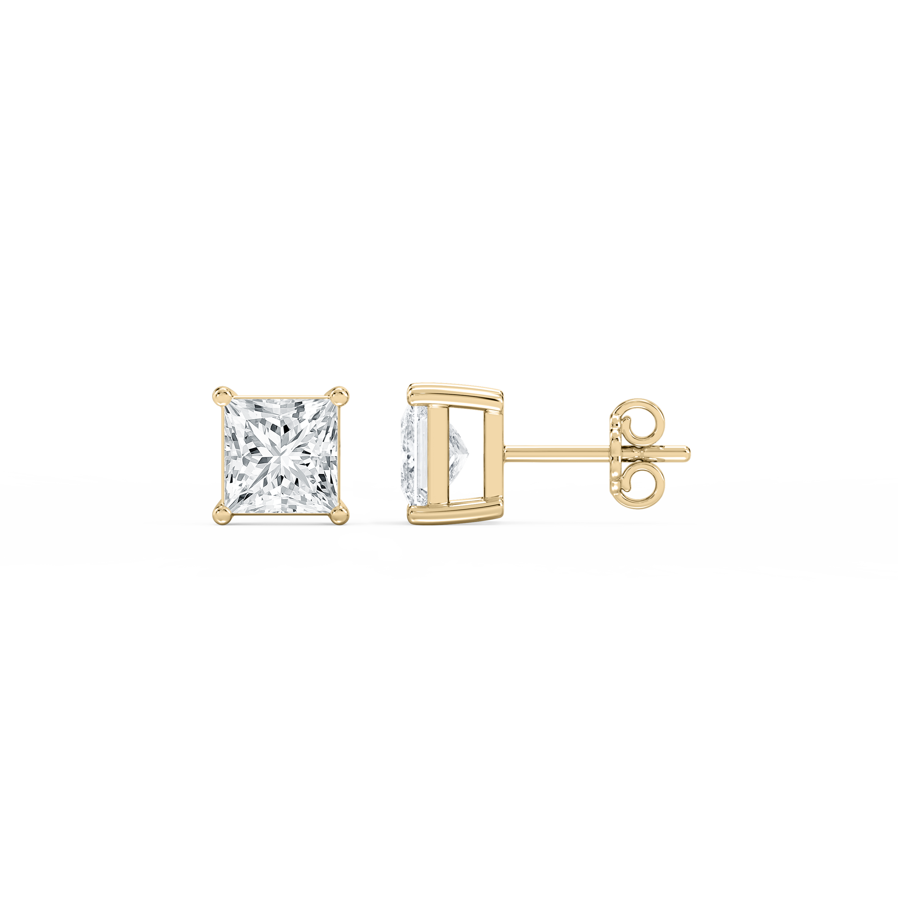 Lovea Mia Ohrstecker Steckverschluss – Prinzessschliff – Gelbgold