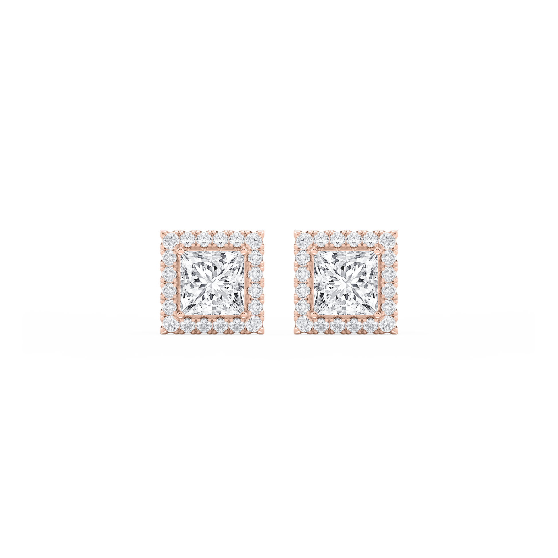 Lovea Pia Ohrstecker – Prinzessschliff – Roségold
