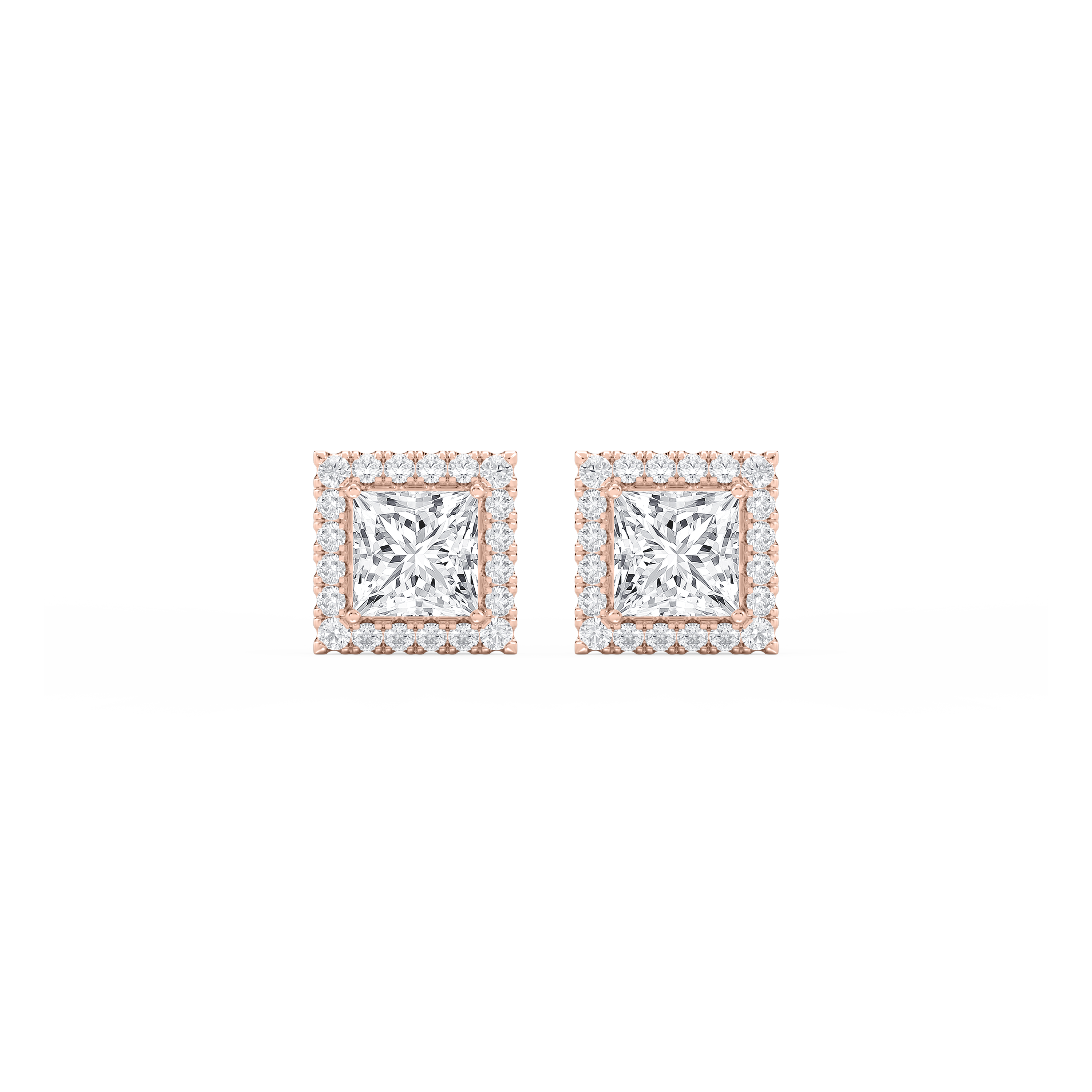 Lovea Pia Ohrstecker – Prinzessschliff – Roségold