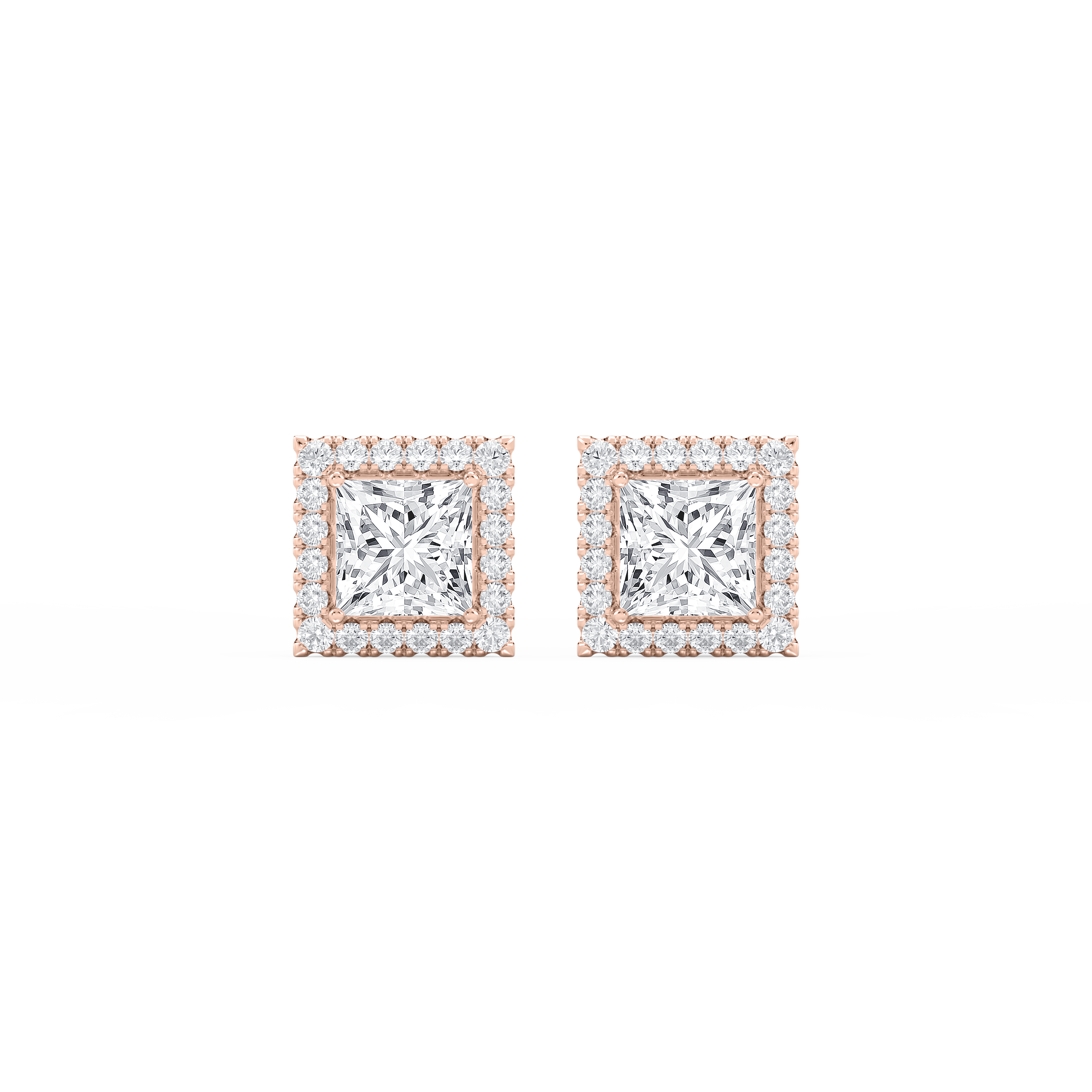 Lovea Pia Ohrstecker – Prinzessschliff – Roségold
