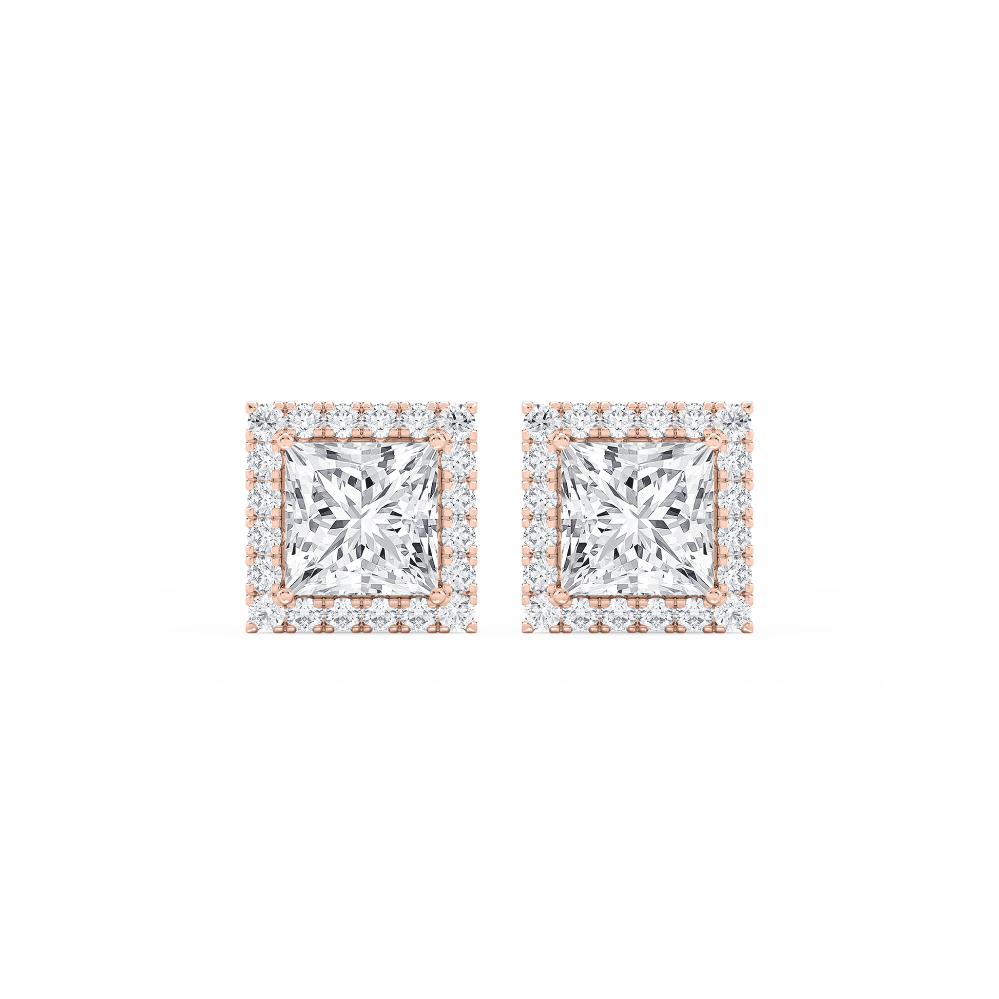 Lovea Pia Ohrstecker – Prinzessschliff – Roségold