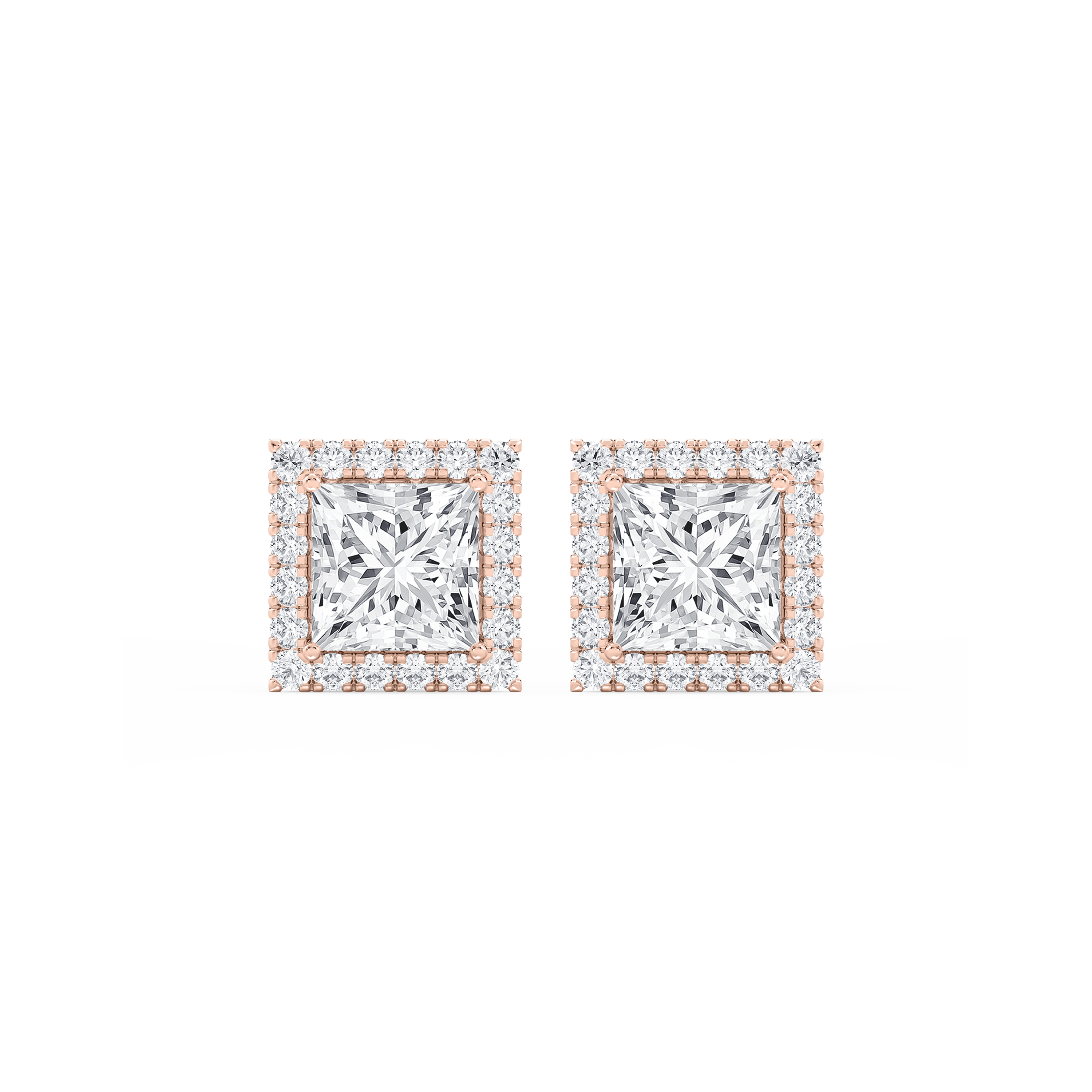 Lovea Pia Ohrstecker – Prinzessschliff – Roségold
