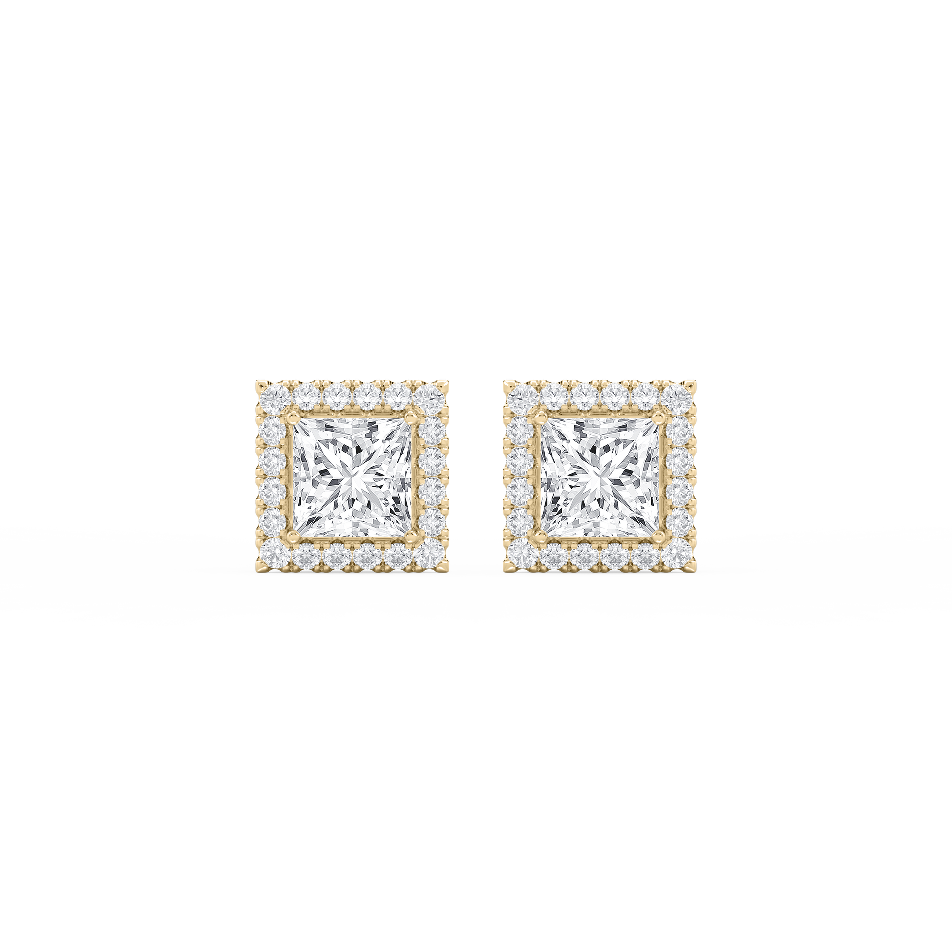 Lovea Pia Ohrstecker – Prinzessschliff – Gelbgold