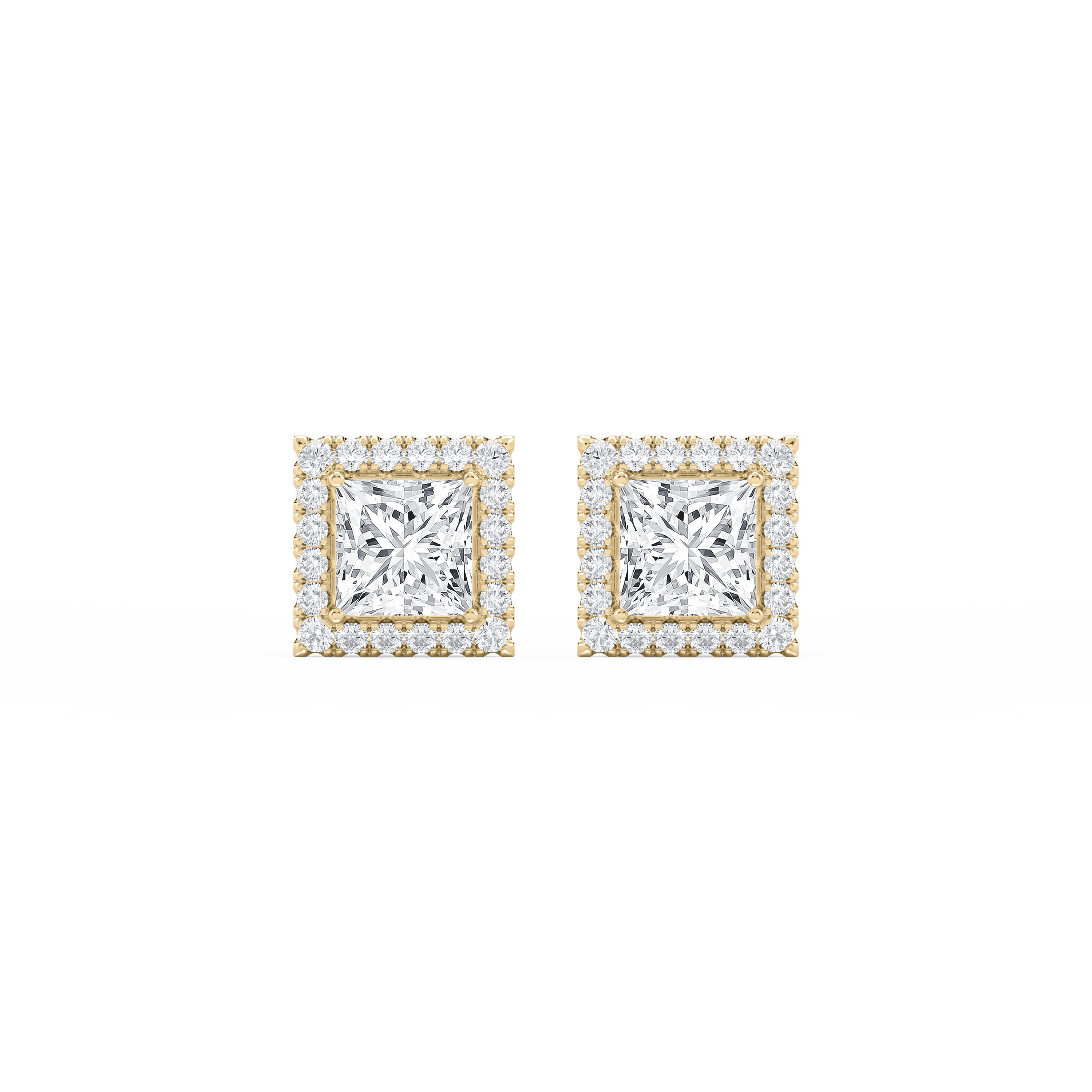 Lovea Pia Ohrstecker – Prinzessschliff – Gelbgold