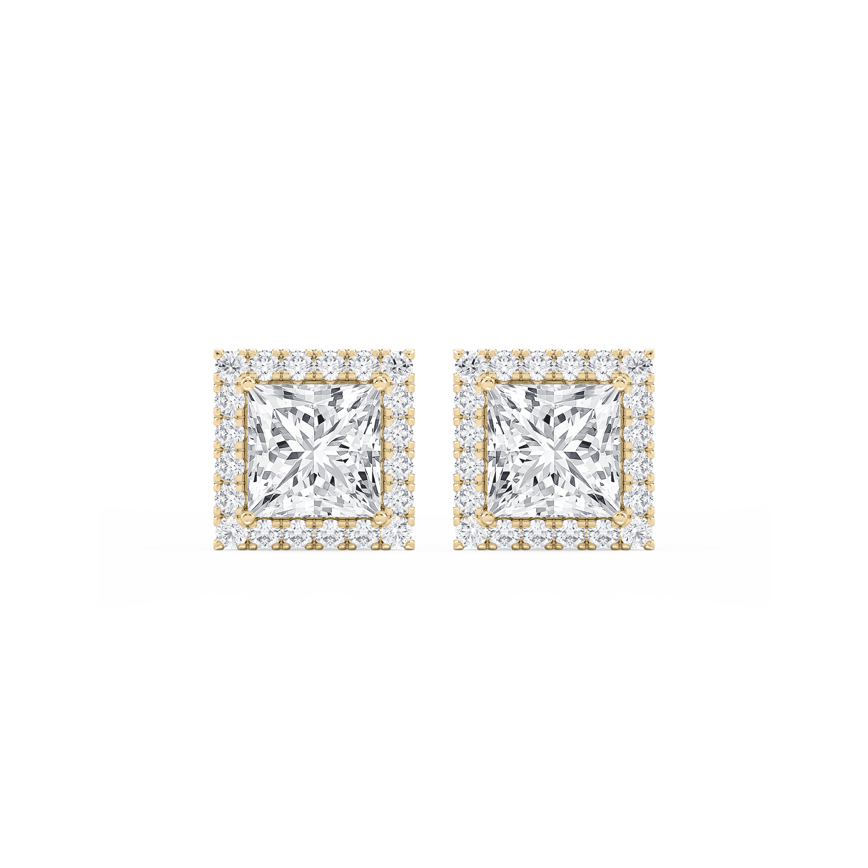 Lovea Pia Ohrstecker – Prinzessschliff – Gelbgold