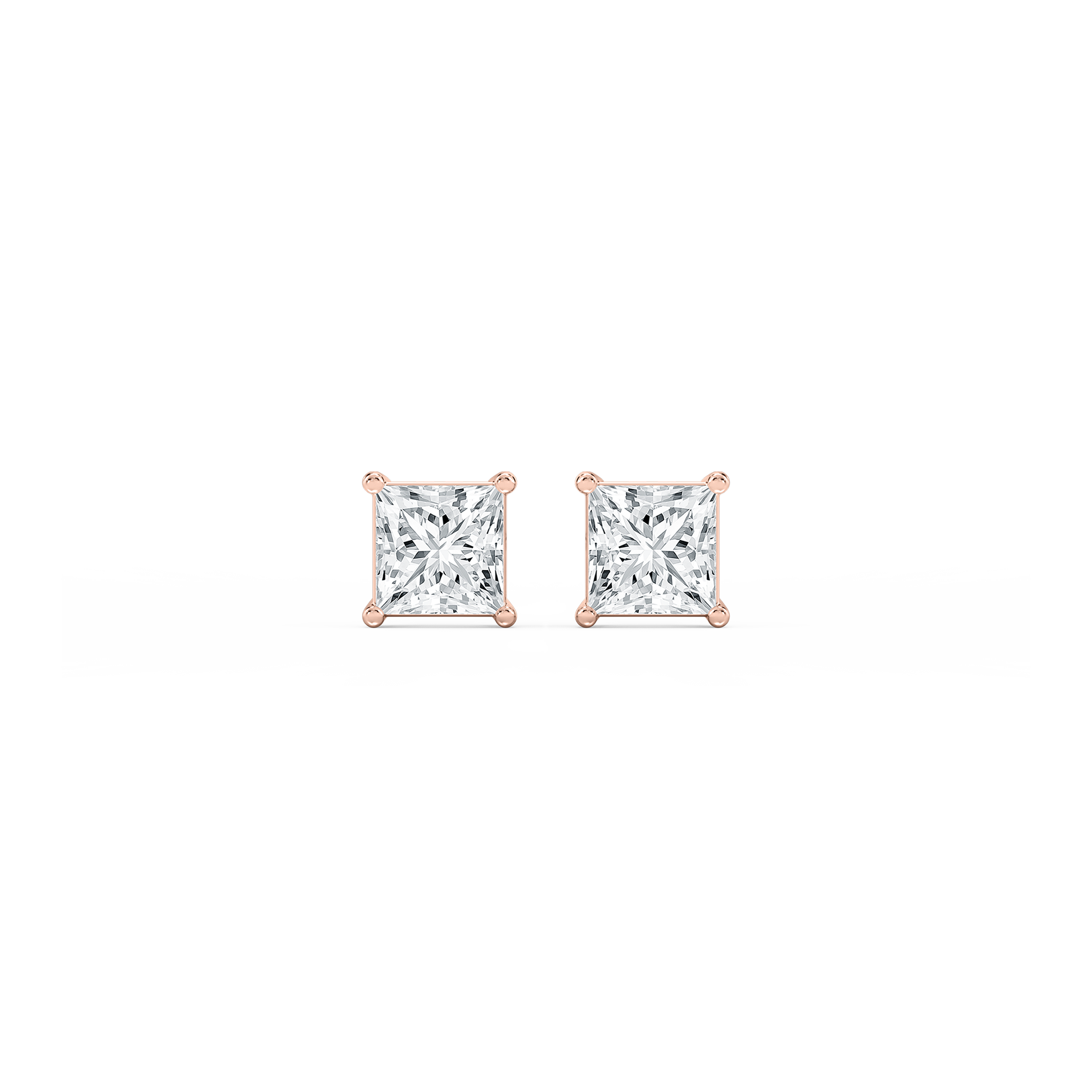 Lovea Mia Ohrstecker Schraubverschluss – Prinzessschliff – Roségold