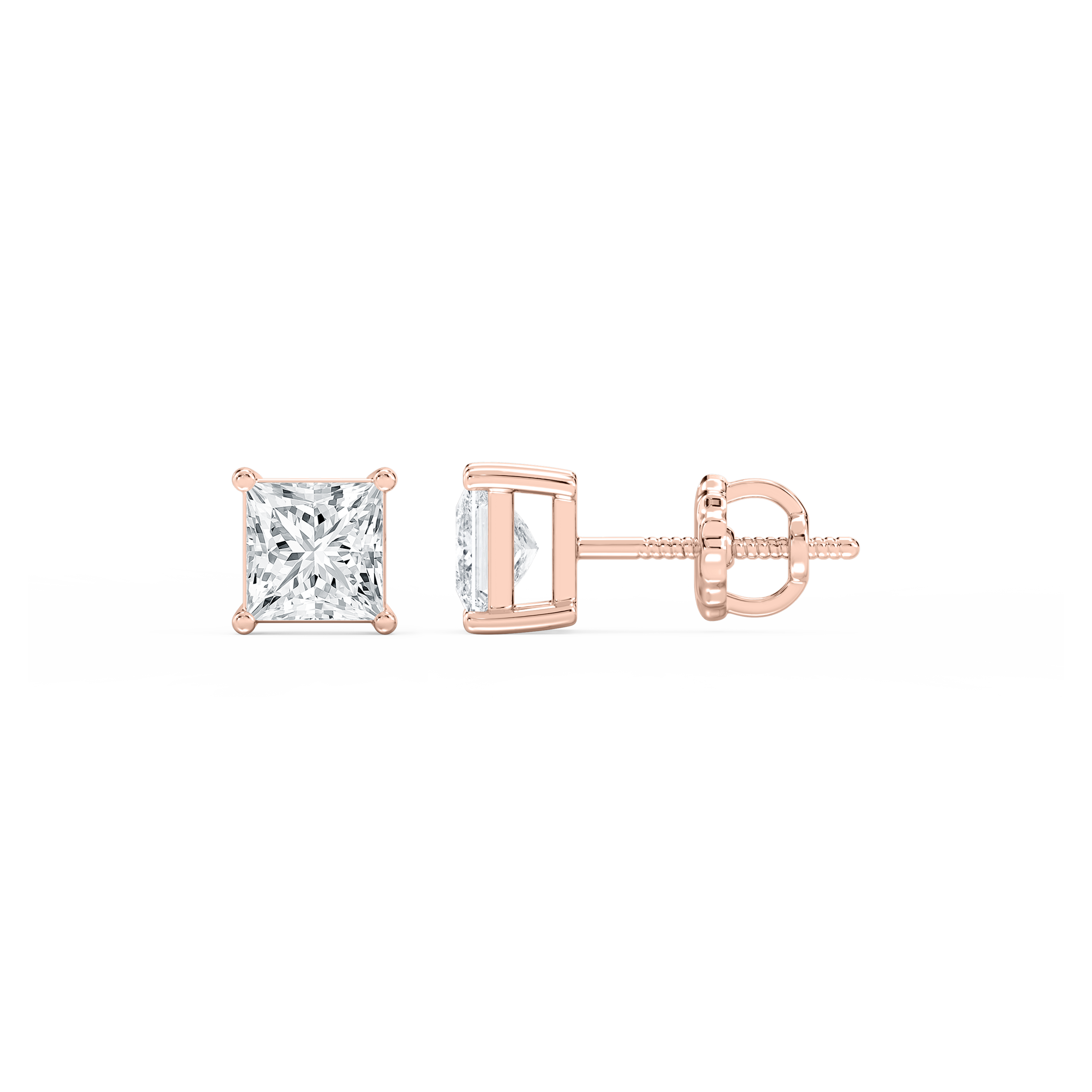 Lovea Mia Ohrstecker Schraubverschluss – Prinzessschliff – Roségold