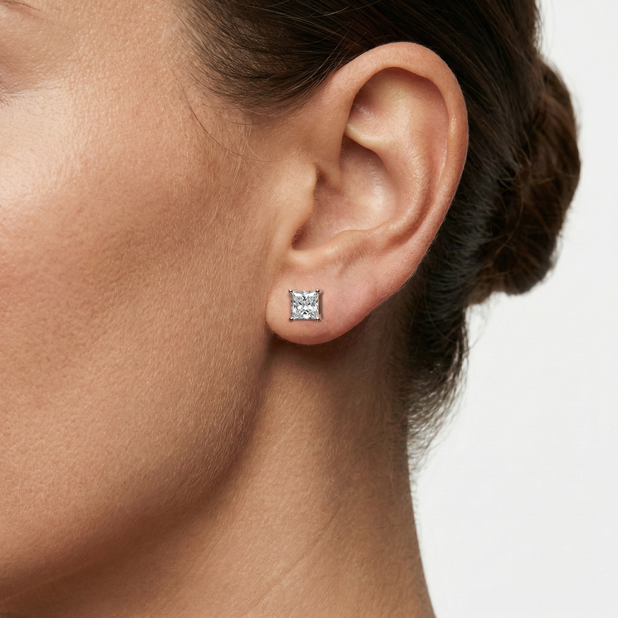 Lovea Mia Ohrstecker Schraubverschluss – Prinzessschliff – Roségold