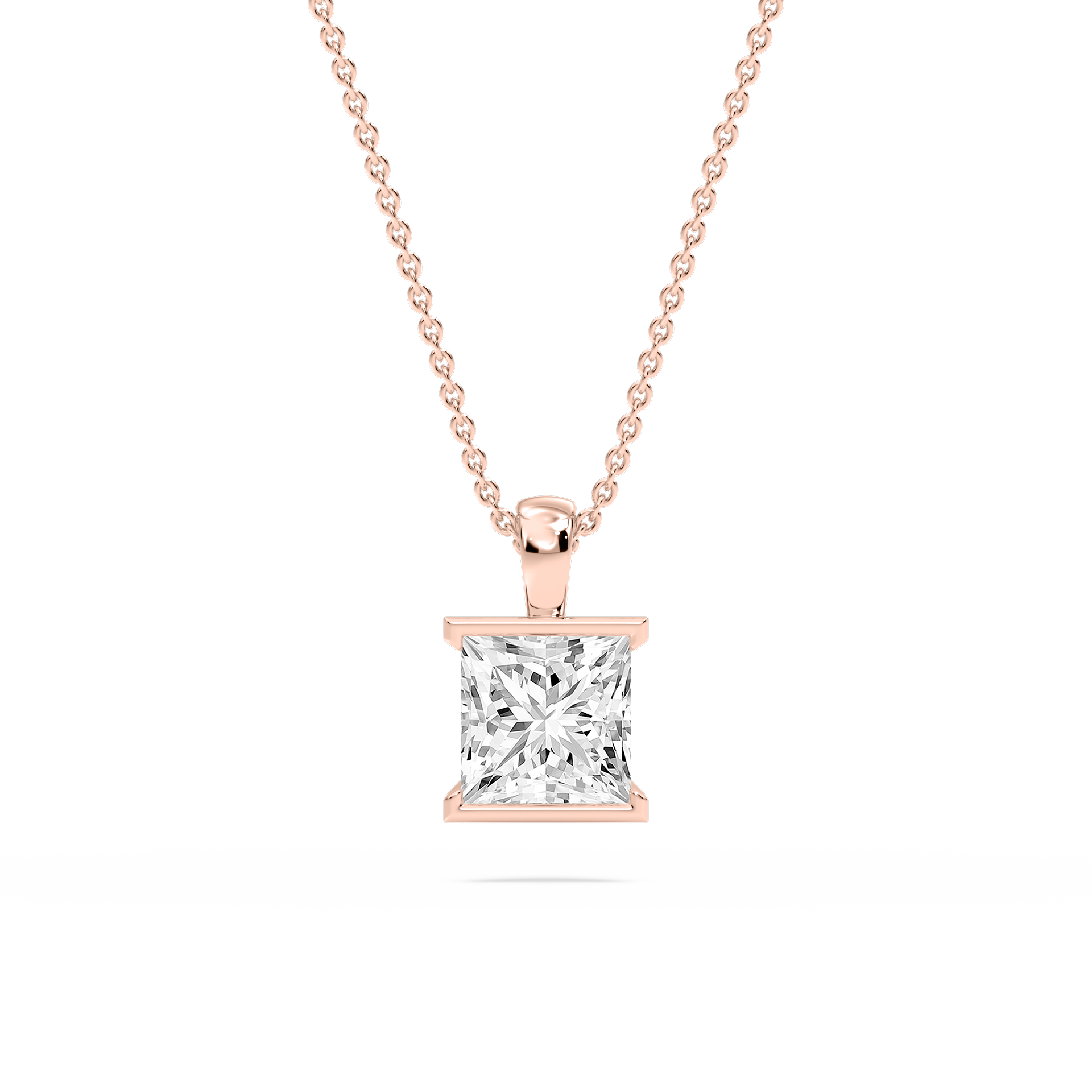 Lovea Hedda Anhänger – Prinzessschliff – Roségold
