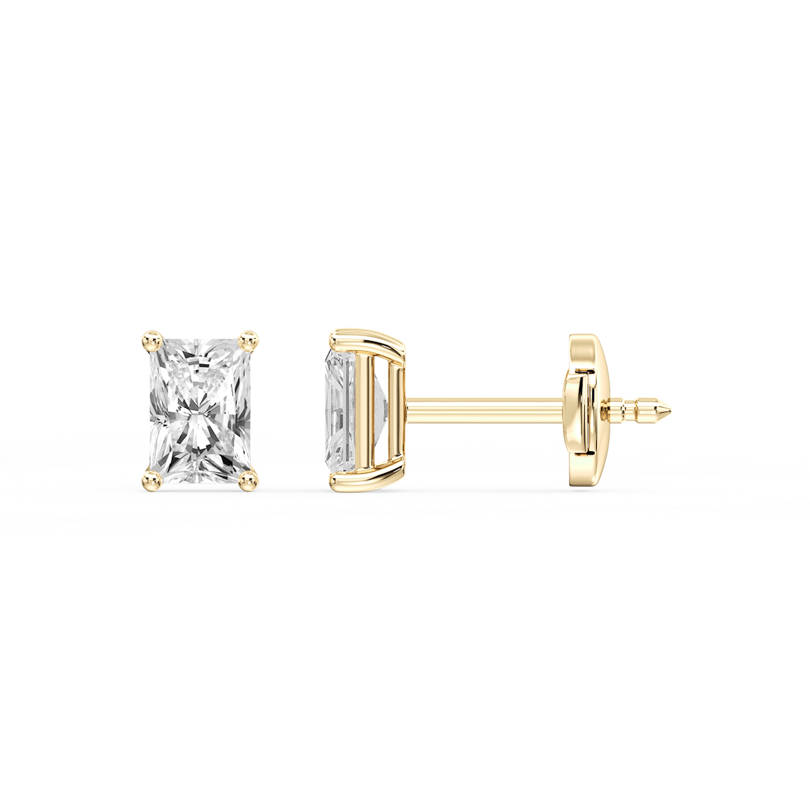 Lovea Mia Ohrstecker Sicherheitsverschluss – Radiantschliff – Gelbgold